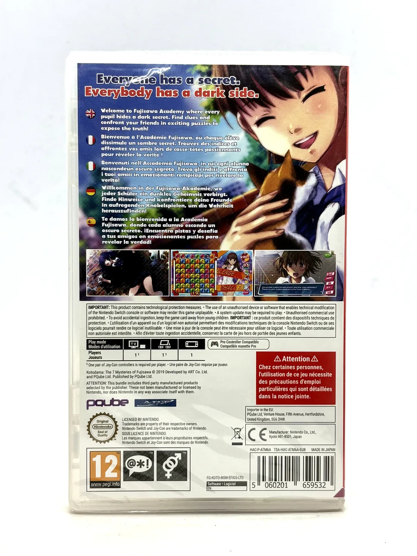 Kotodama The 7 Mysteries of Fujisawa Nintendo Switch (New and Sealed)