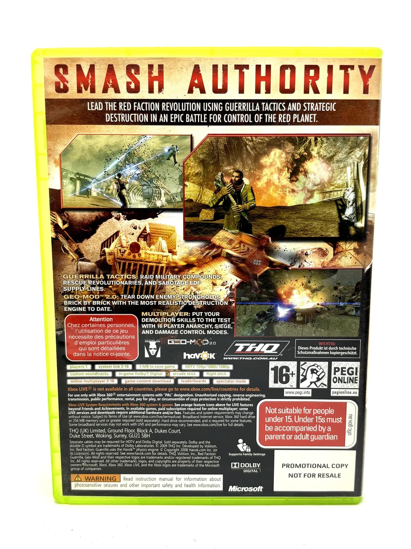 Red Faction Guerilla PROMO Xbox 360