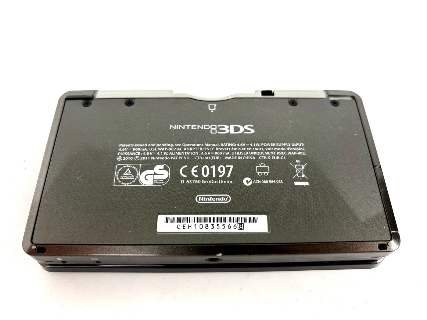 Nintendo 3DS Black Console + Charger Set