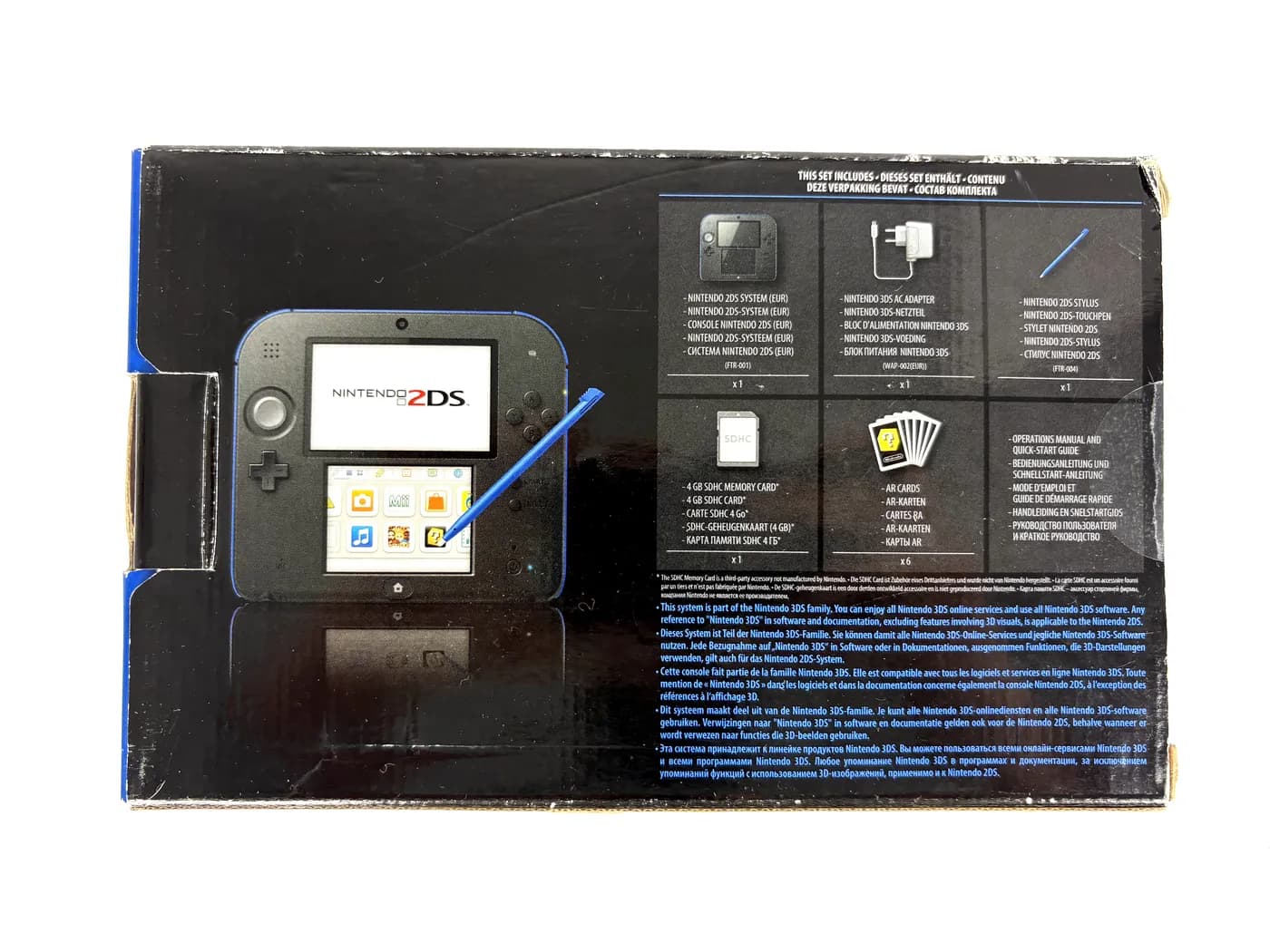 Nintendo 2DS Black + Blue Console Complete