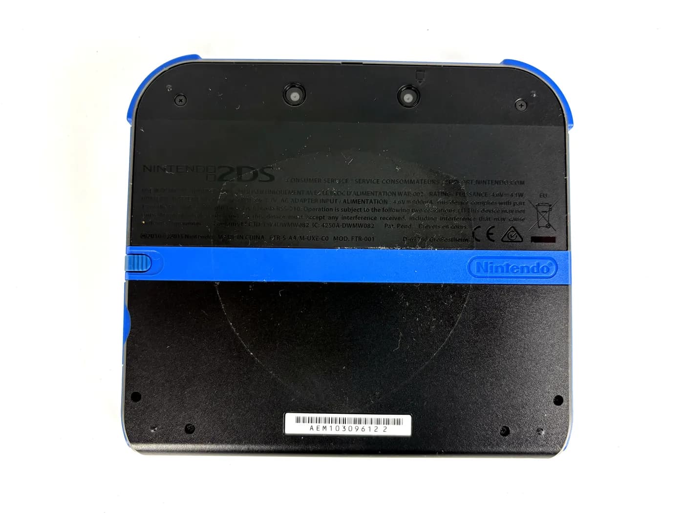 Nintendo 2DS Black + Blue Console Complete