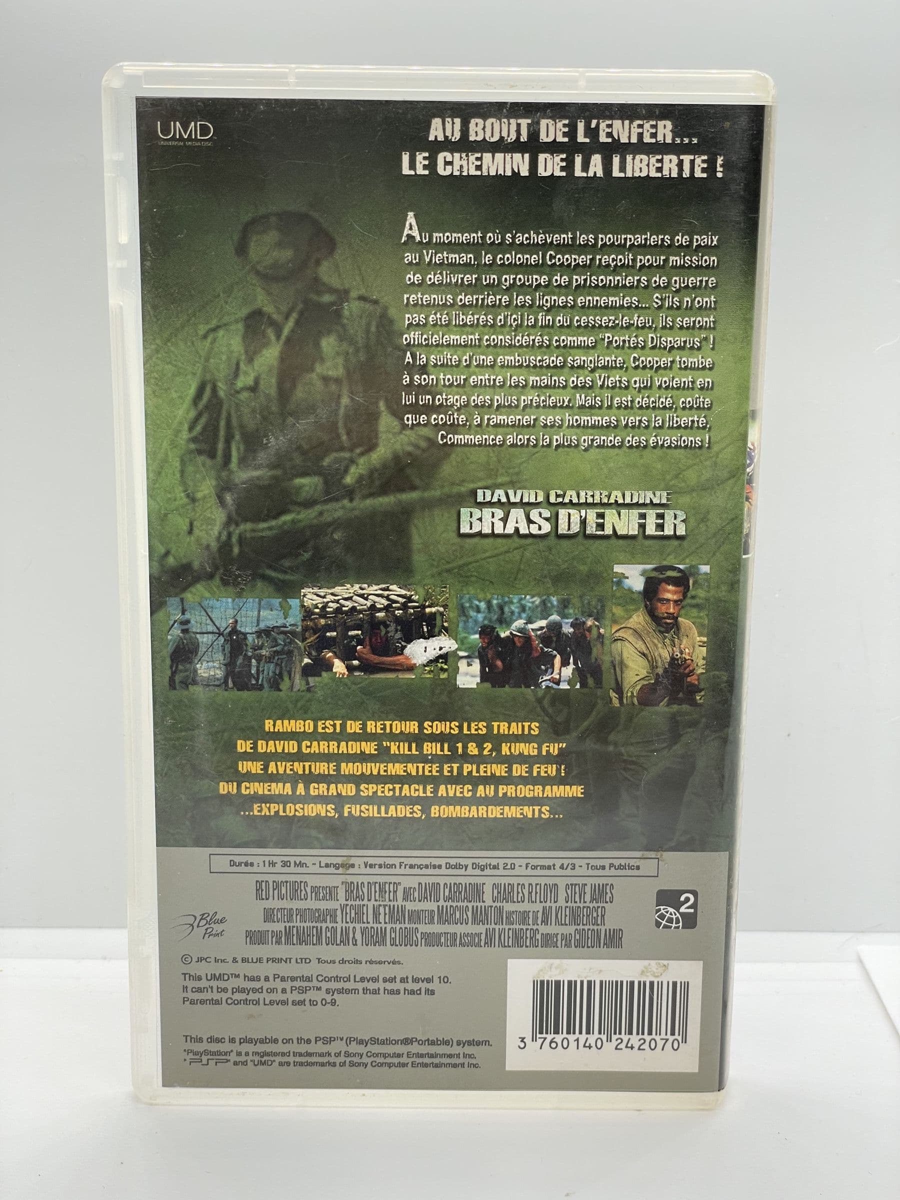 Dans les bras de l'enfer PSP Video