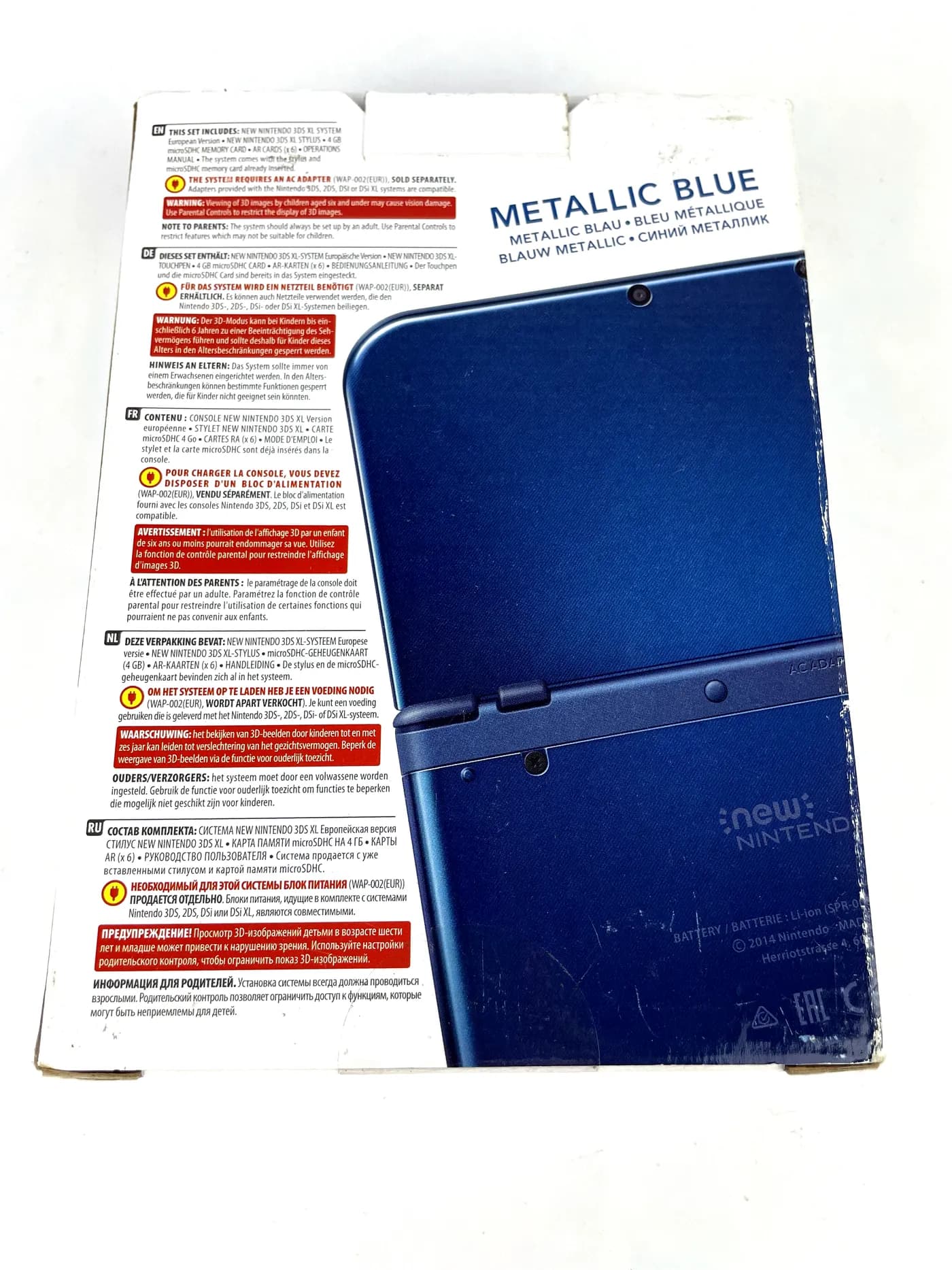 New Nintendo 3DS XL Metallic Blue Console Complete