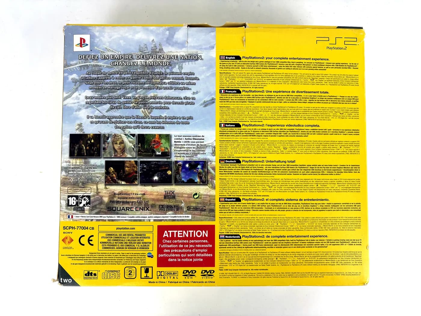 Konsola PlayStation 2 Final Fantasy Pack SCPH-77004 Komplet
