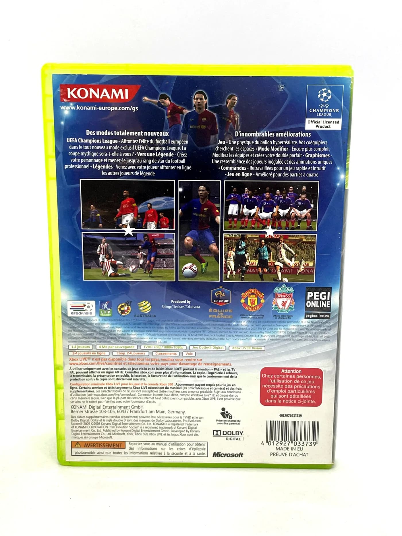 Pro Evolution Soccer 2009 Xbox 360