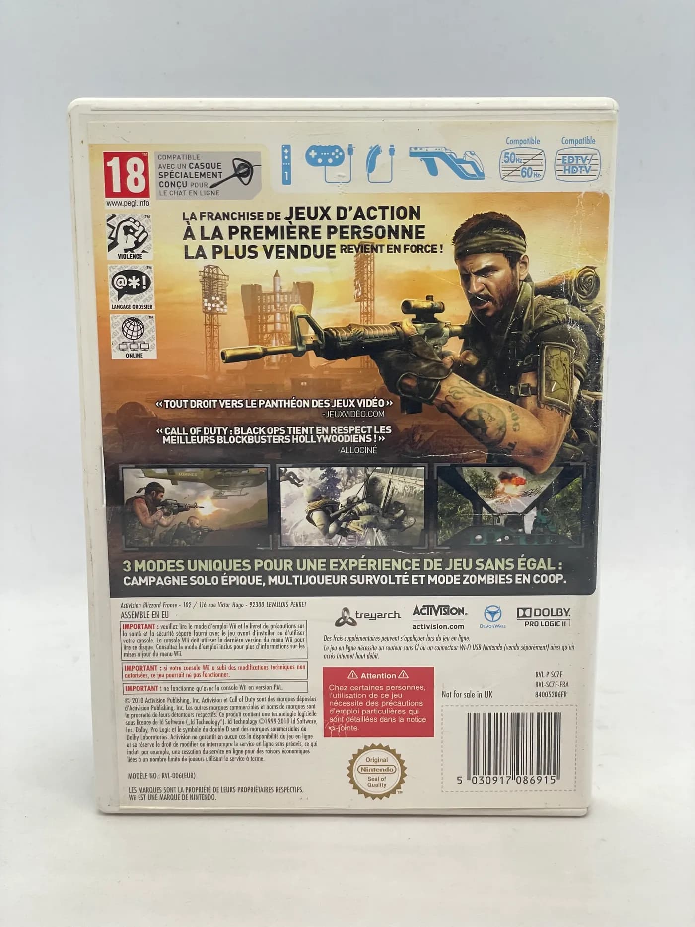 Call of Duty Black Ops Nintendo Wii (FR)