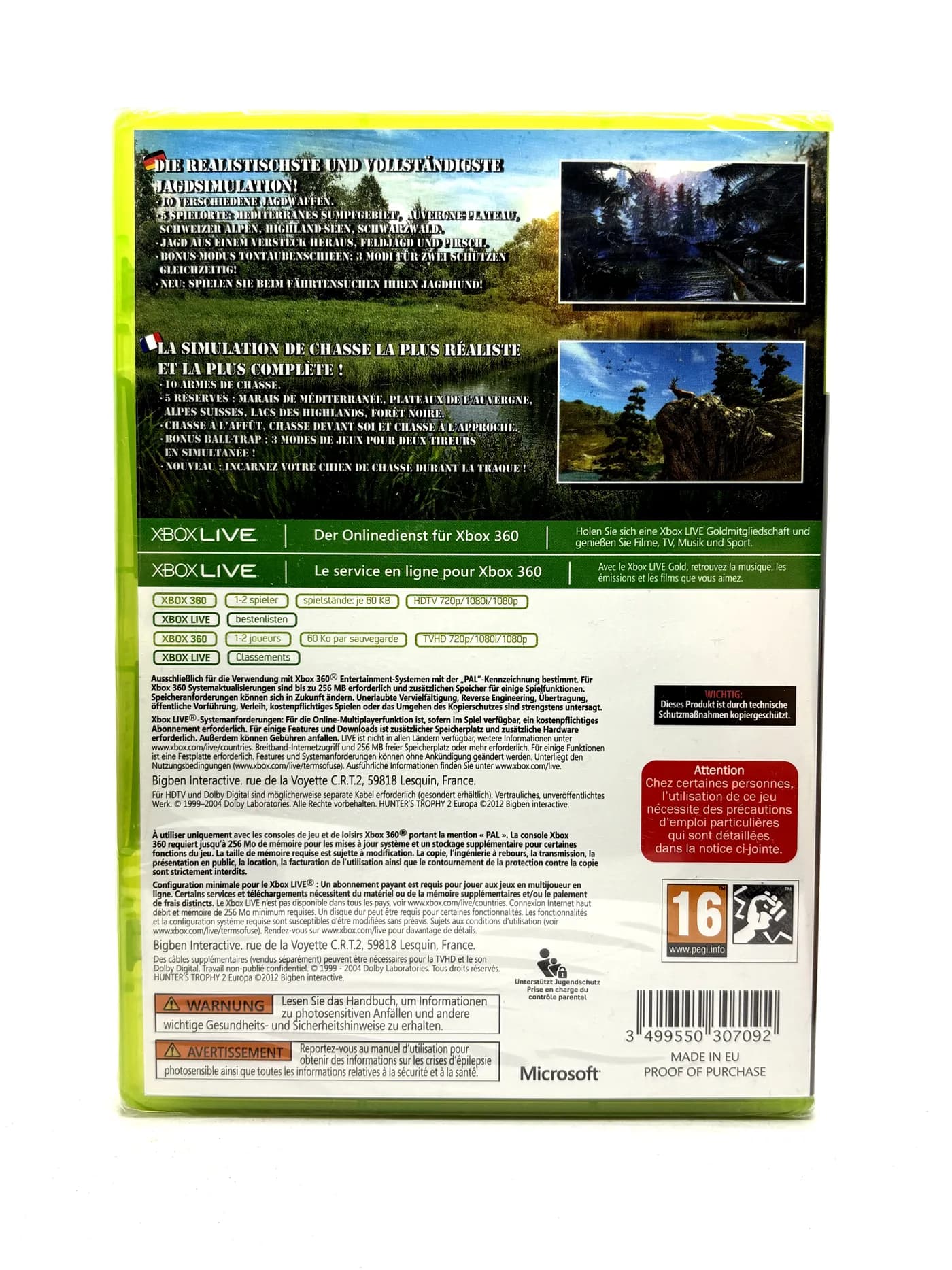 Hunter's Trophy 2 Europe Xbox 360 (New and Sealed)