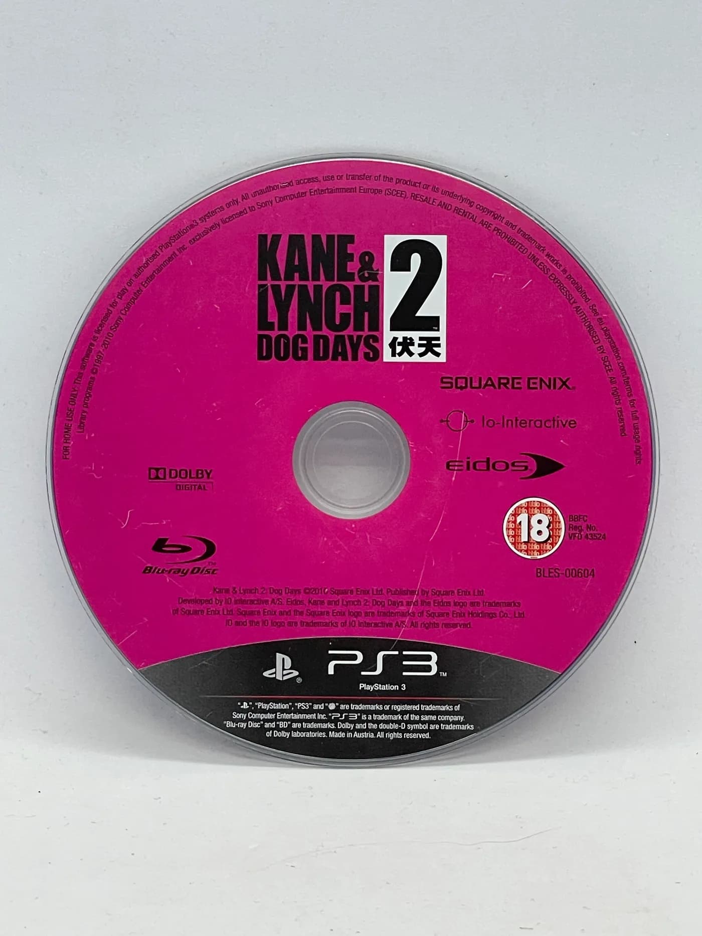 Kane and Lynch 2 Dog Days PS3 (game only)