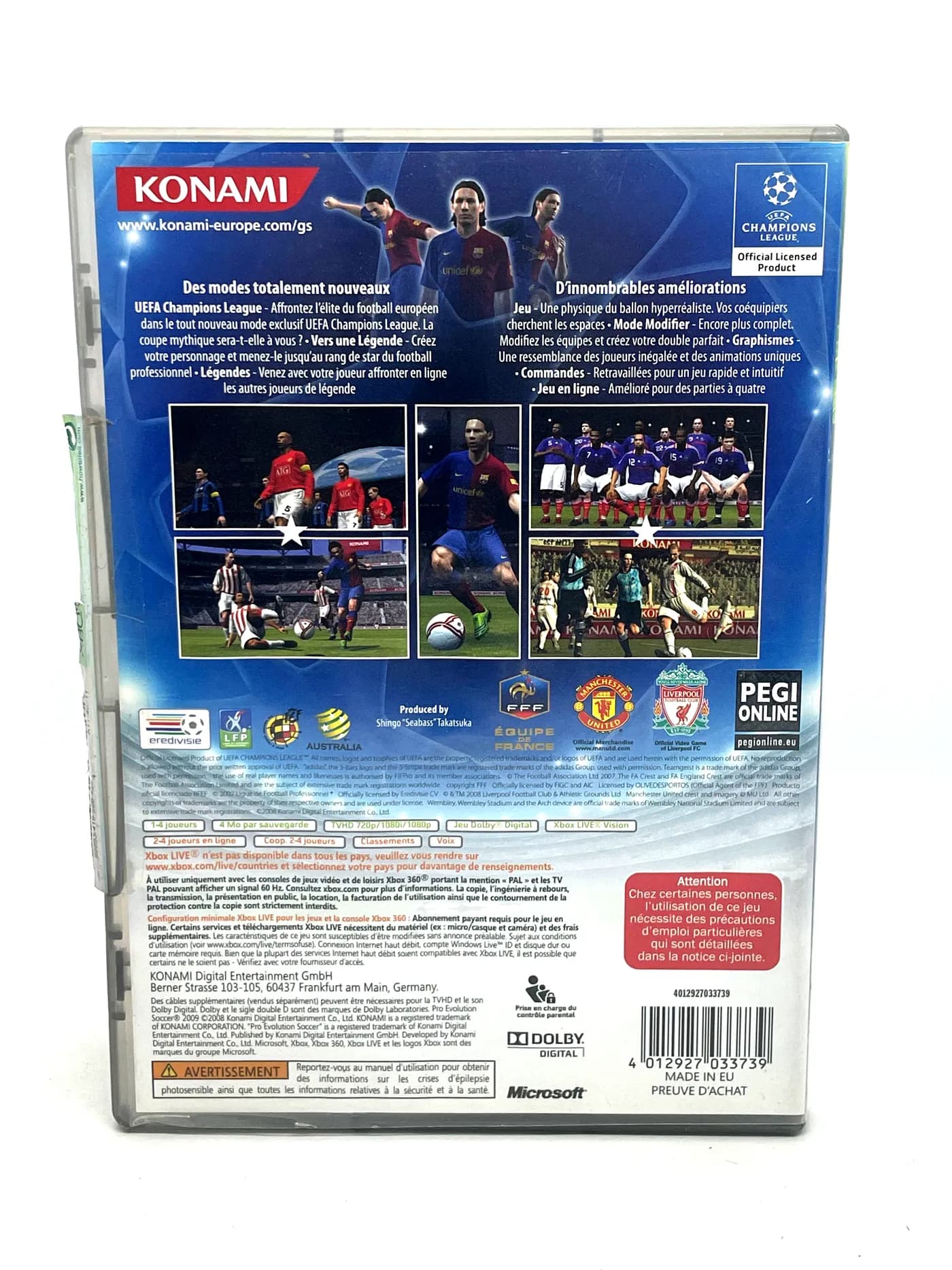 Pro Evolution Soccer 2009 Xbox 360