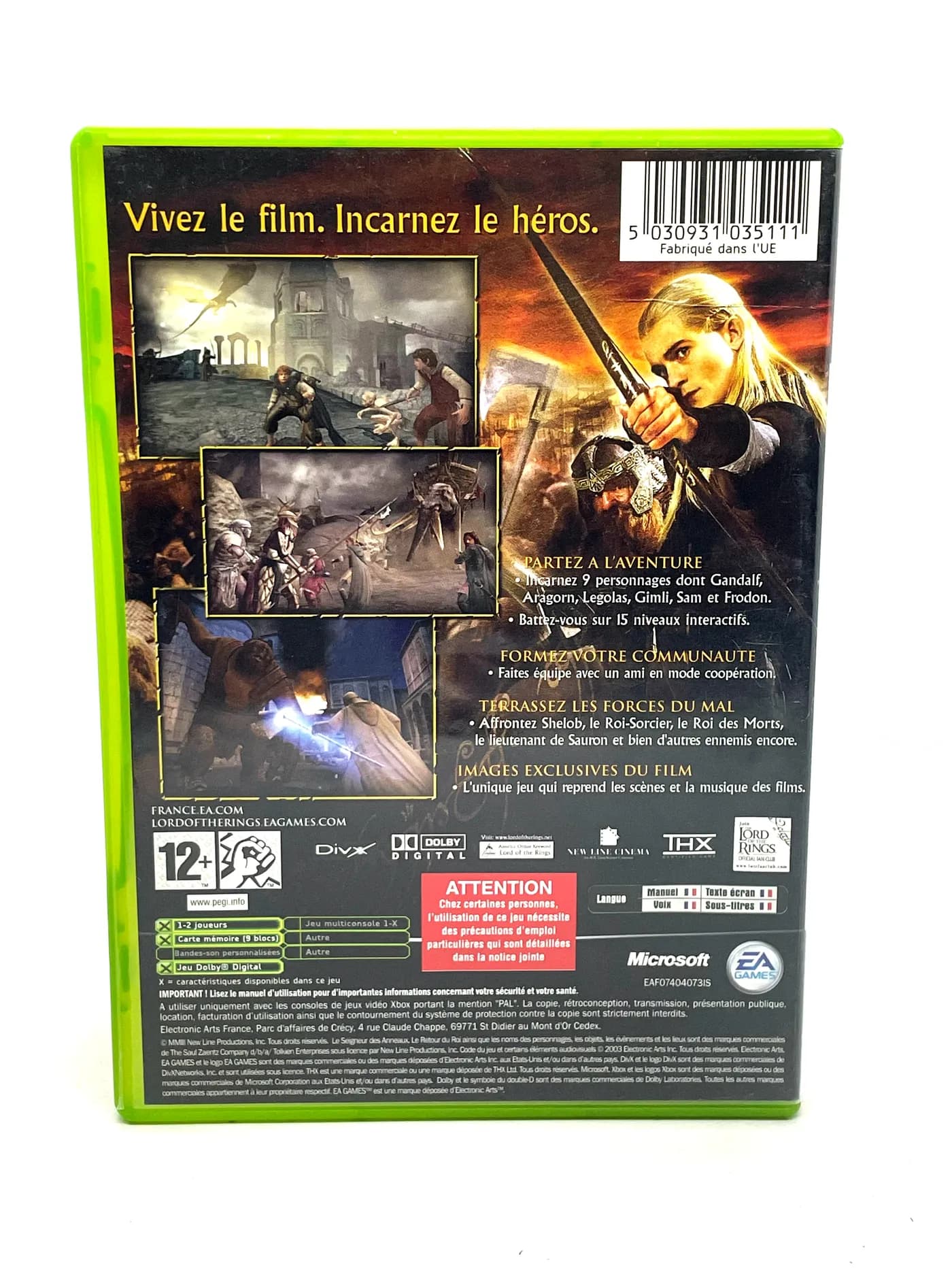 Lord of the Rings Return of the King Xbox
