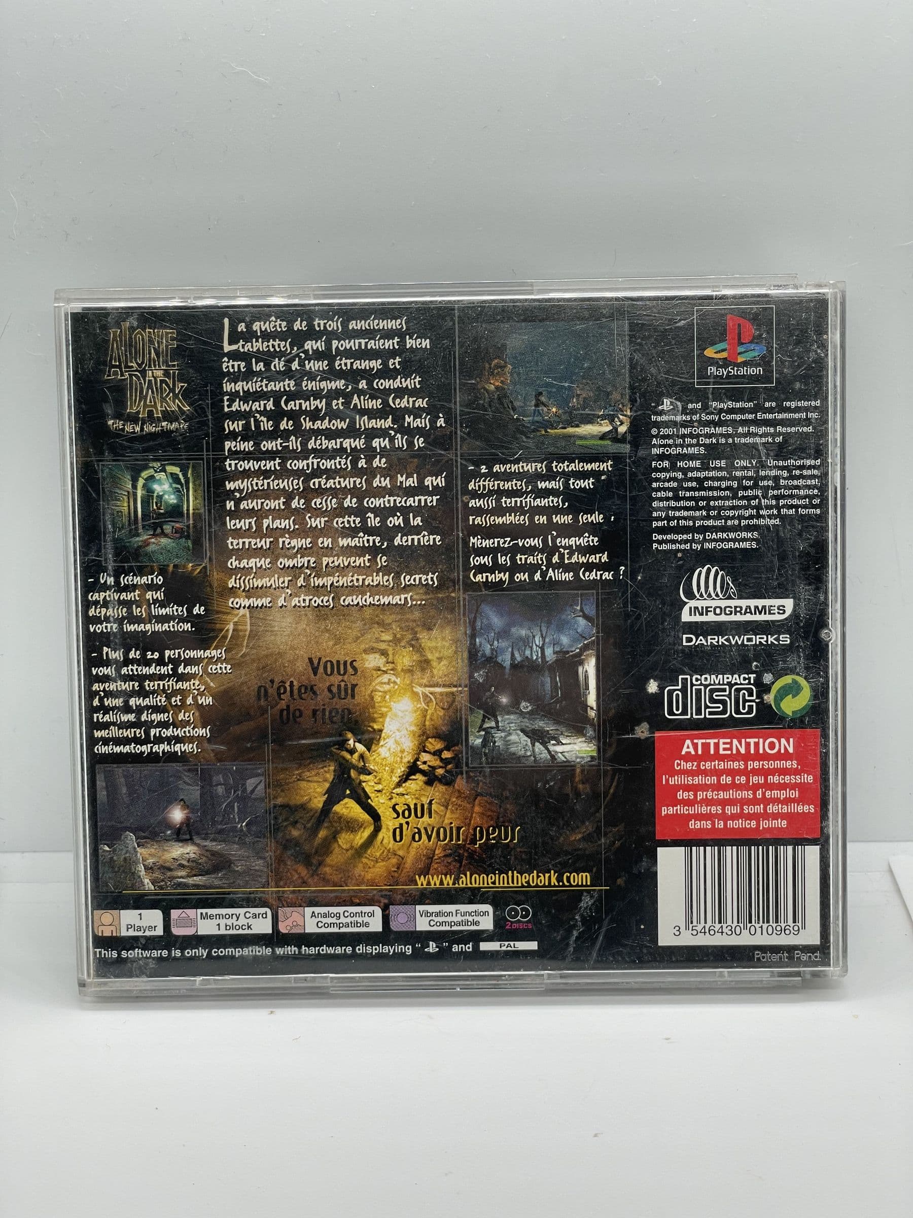 Alone in the Dark The New Nightmare PS1 PSX (CD) (FR)