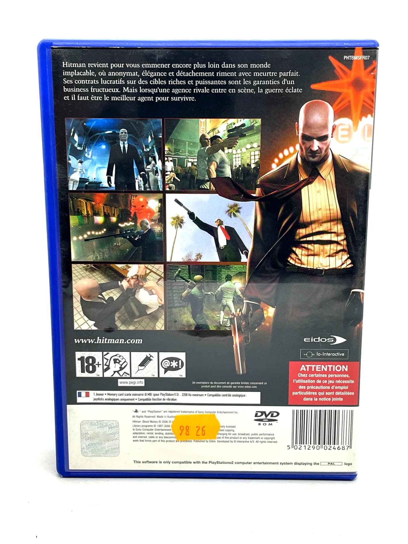 Hitman Blood Money PS2 (FR)