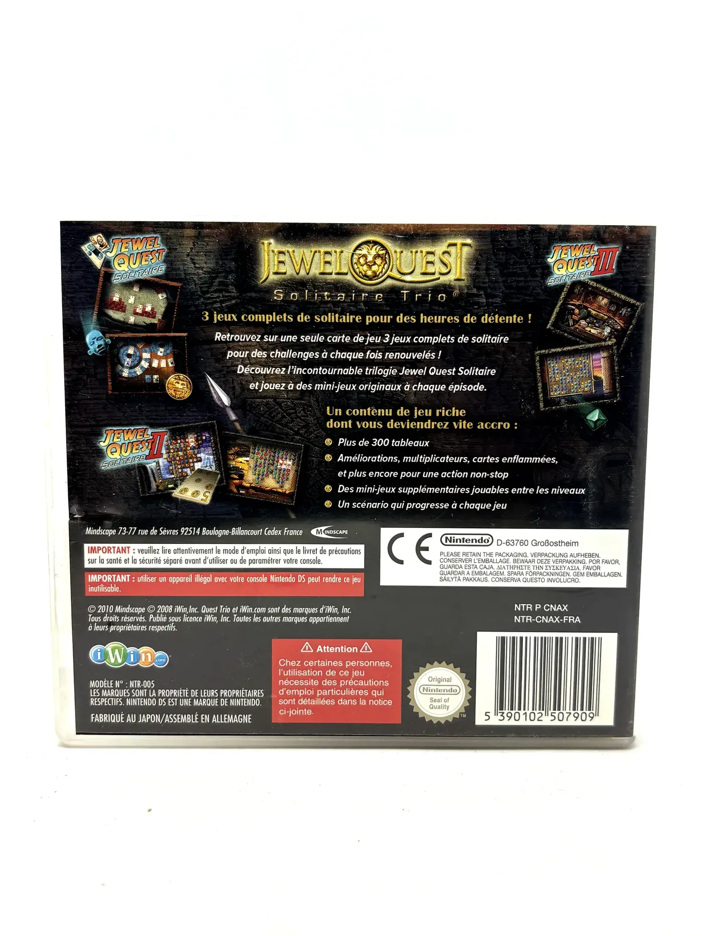 Jewel Quest Solitaire Trio Nintendo DS (FR)