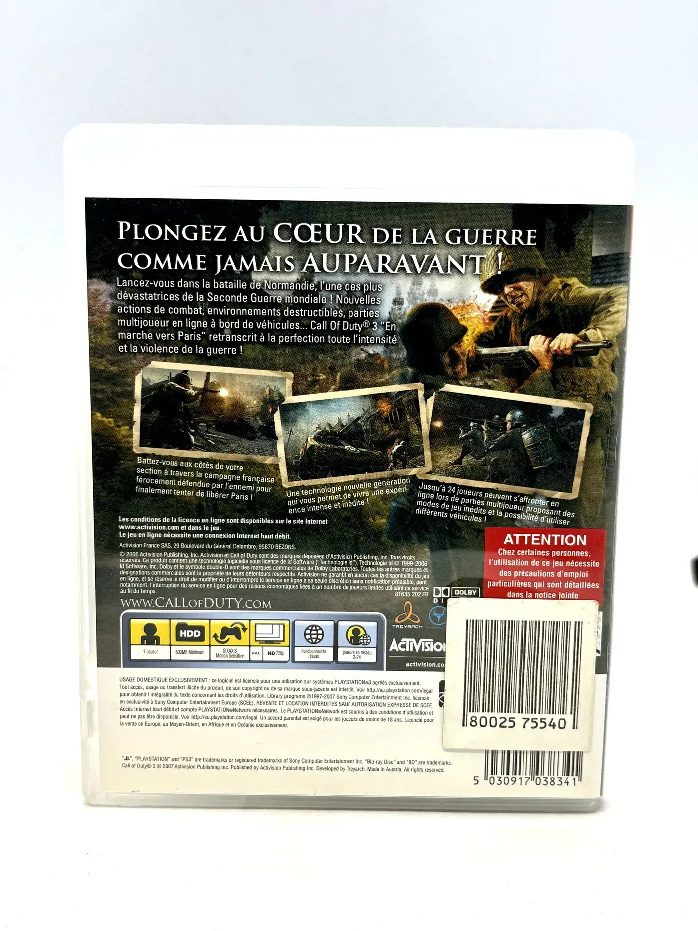 Call of Duty 3 PS3 (FR)