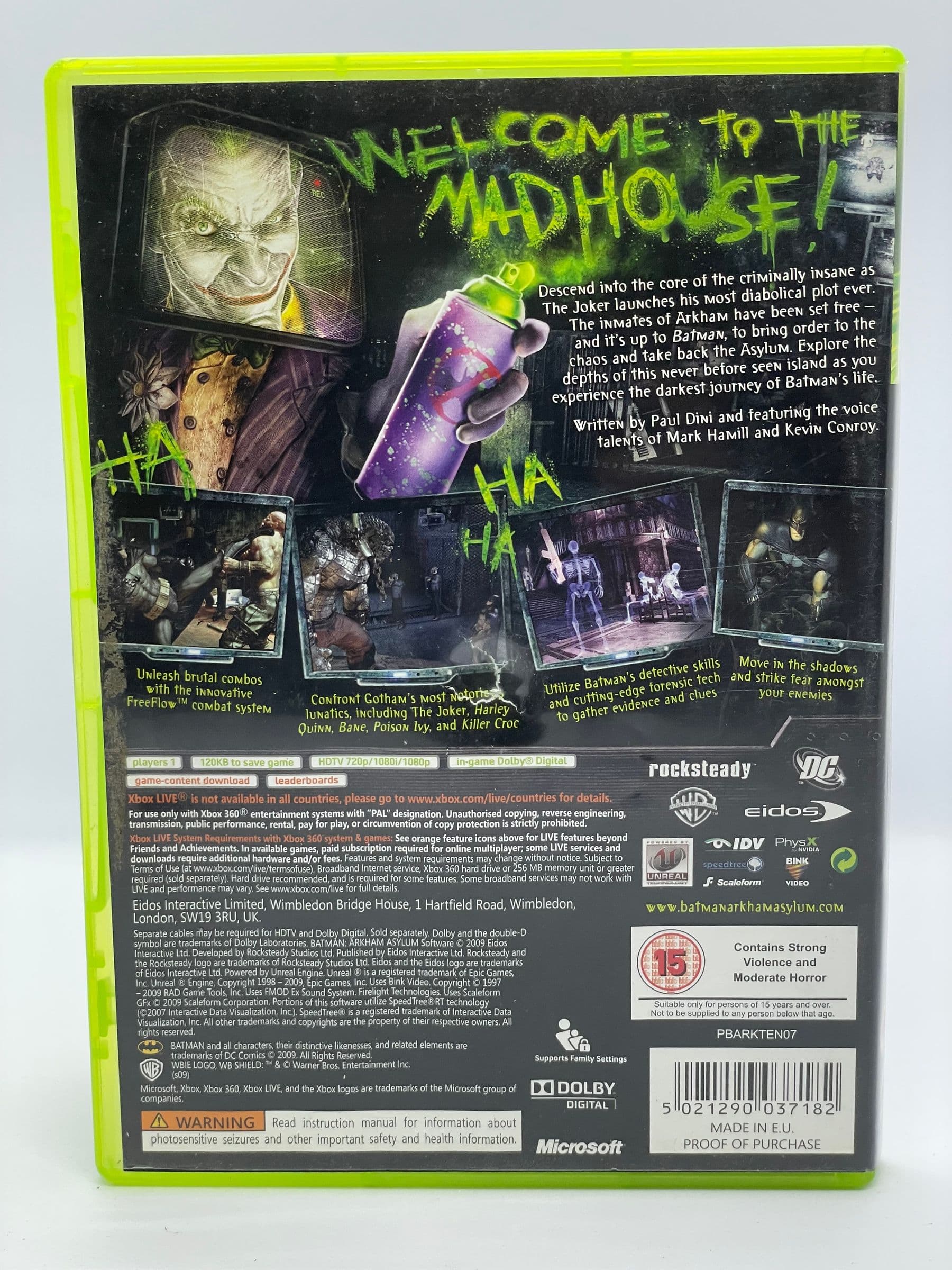 Batman Arkham Asylum XBOX 360