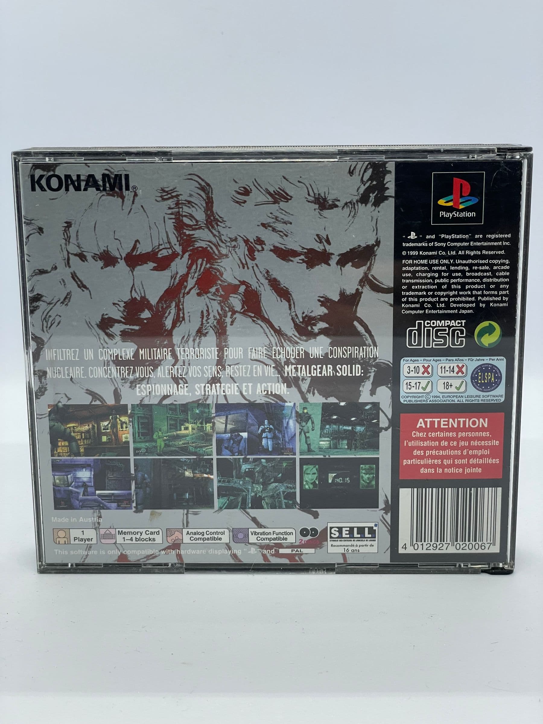 Metal Gear Solid PS1 PSX (FR)