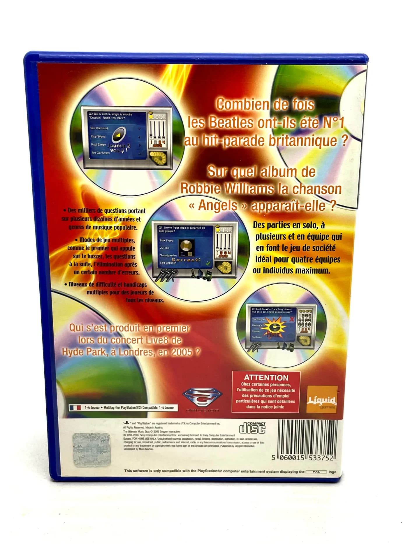 The Ultimate Music Quizz PS2