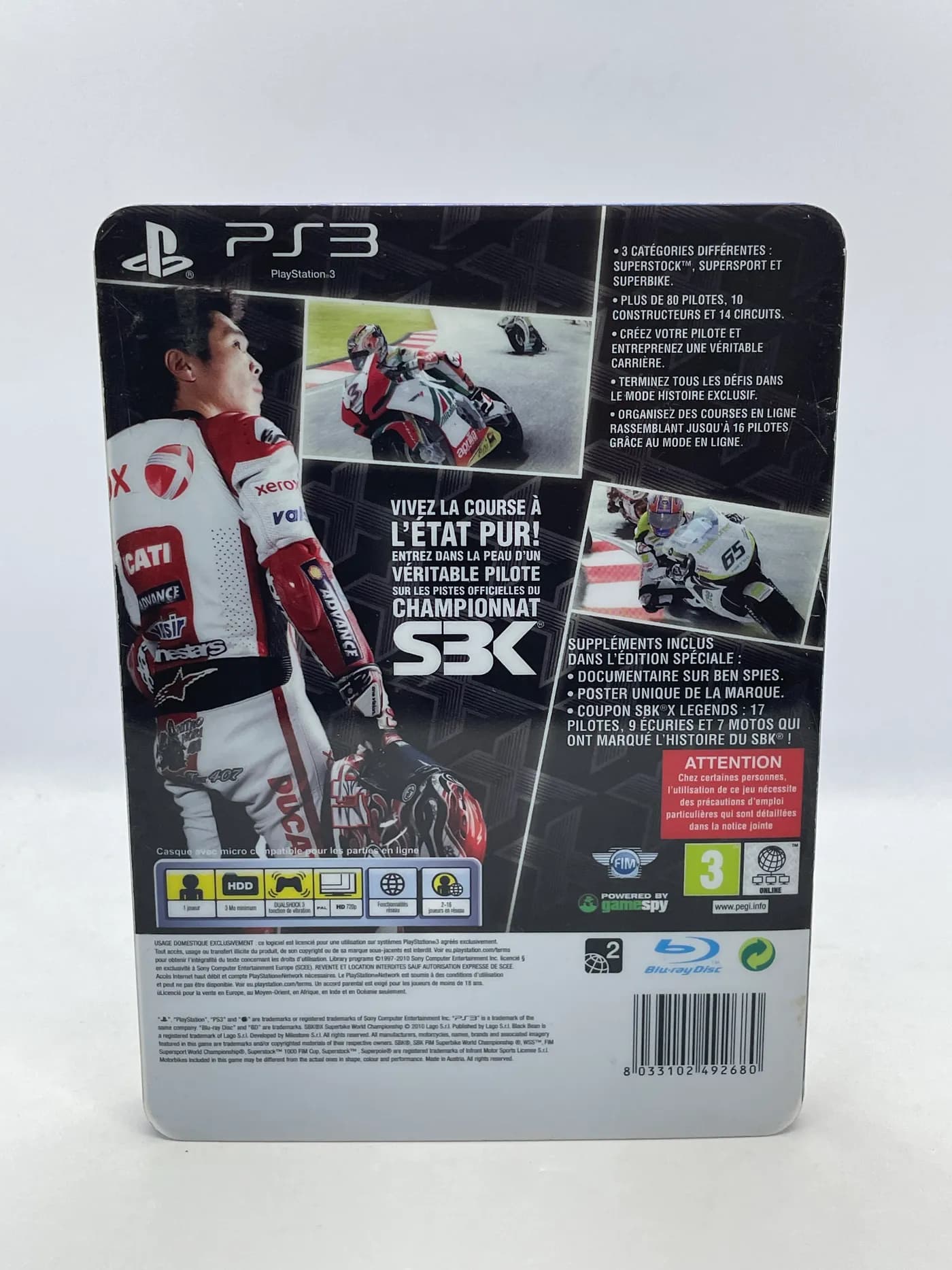 SBK X Superbike World Championship PS3 Steelbook