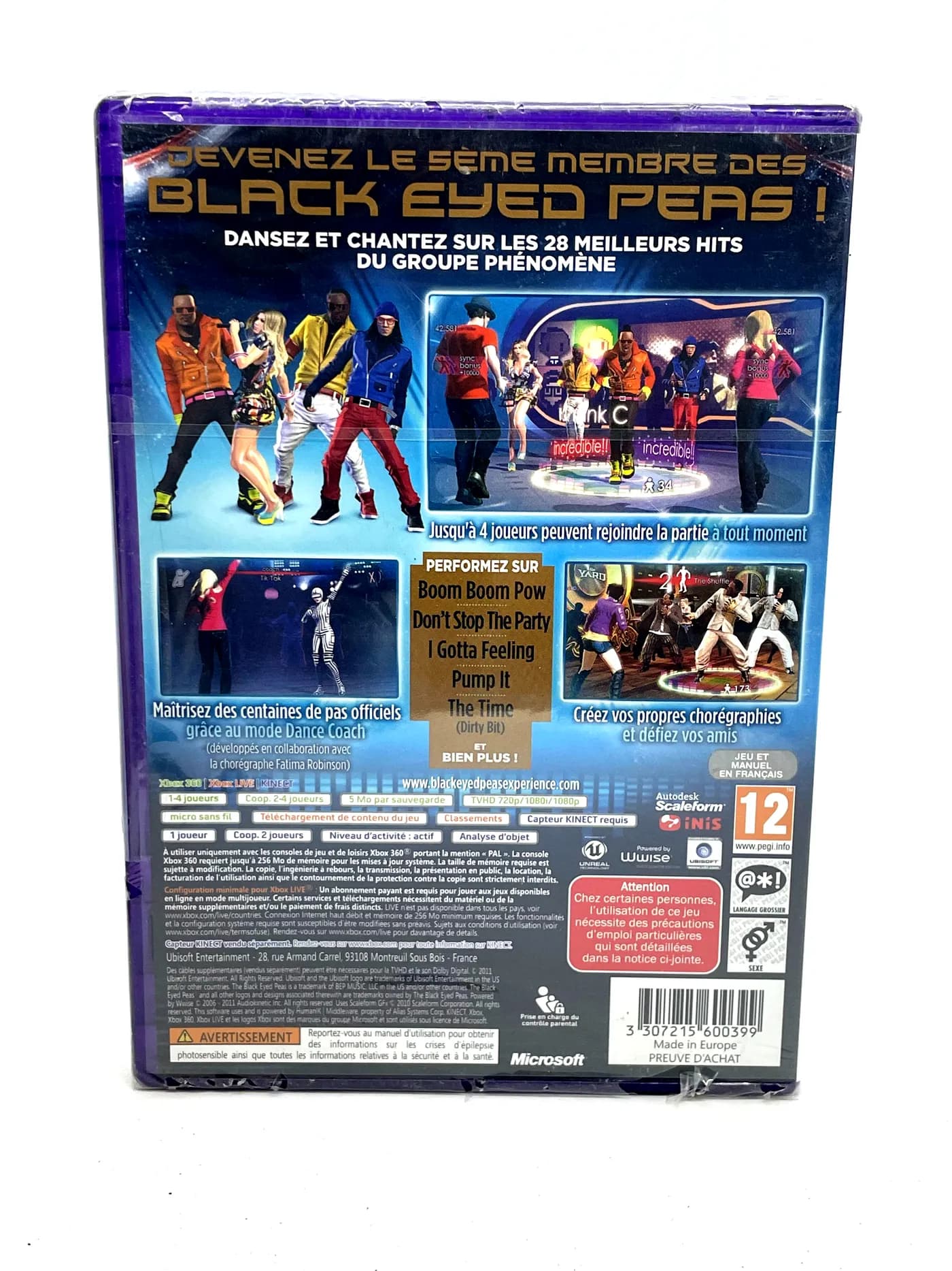 The Black Eyed Peas Experience Xbox 360 (New and Sealed)