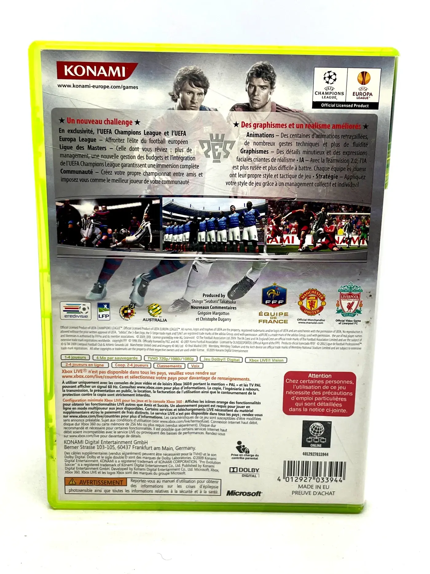 Pro Evolution Soccer 2010 Xbox 360