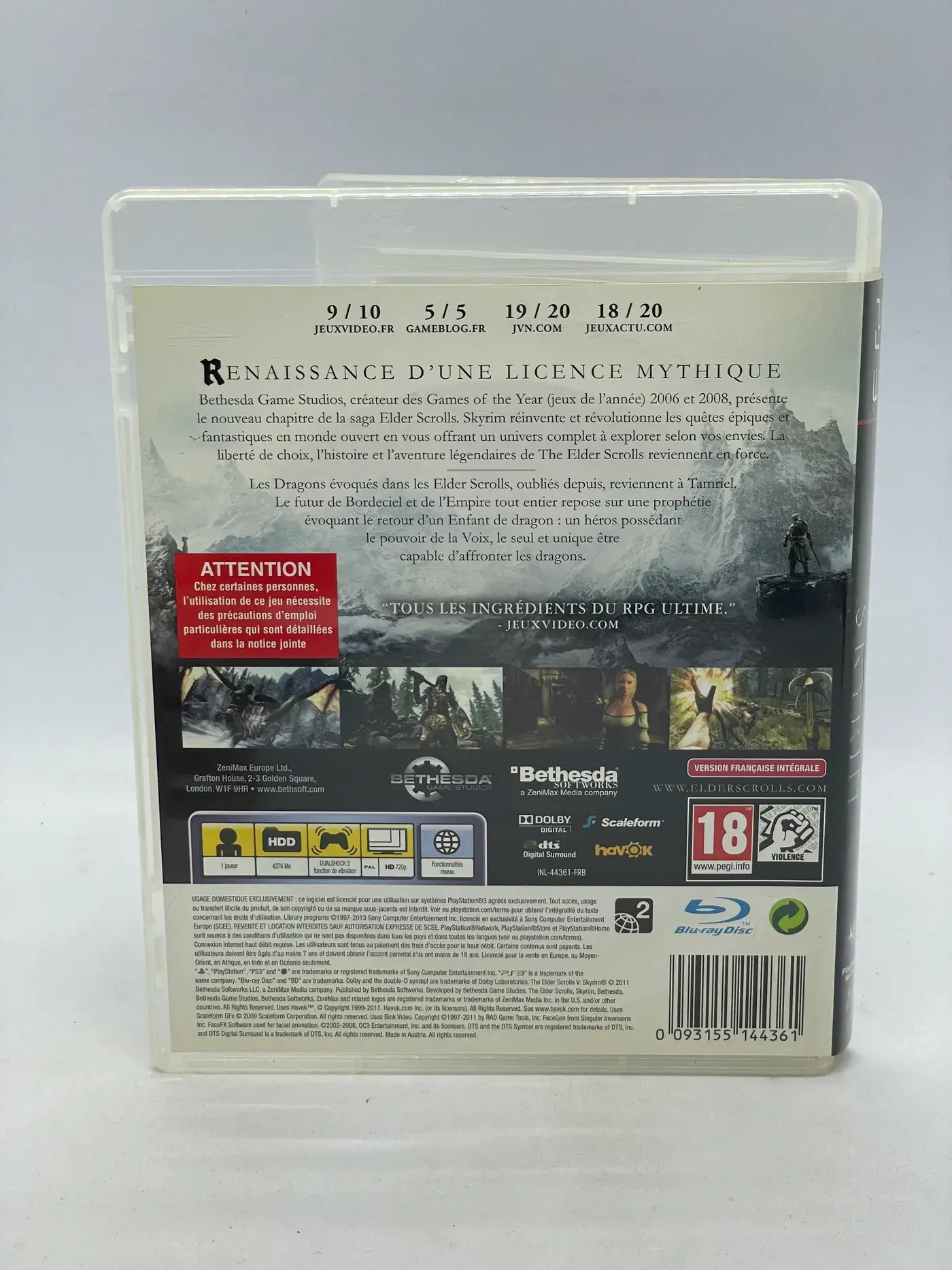 The Elder Scrolls V Skyrim PS3 (FR)