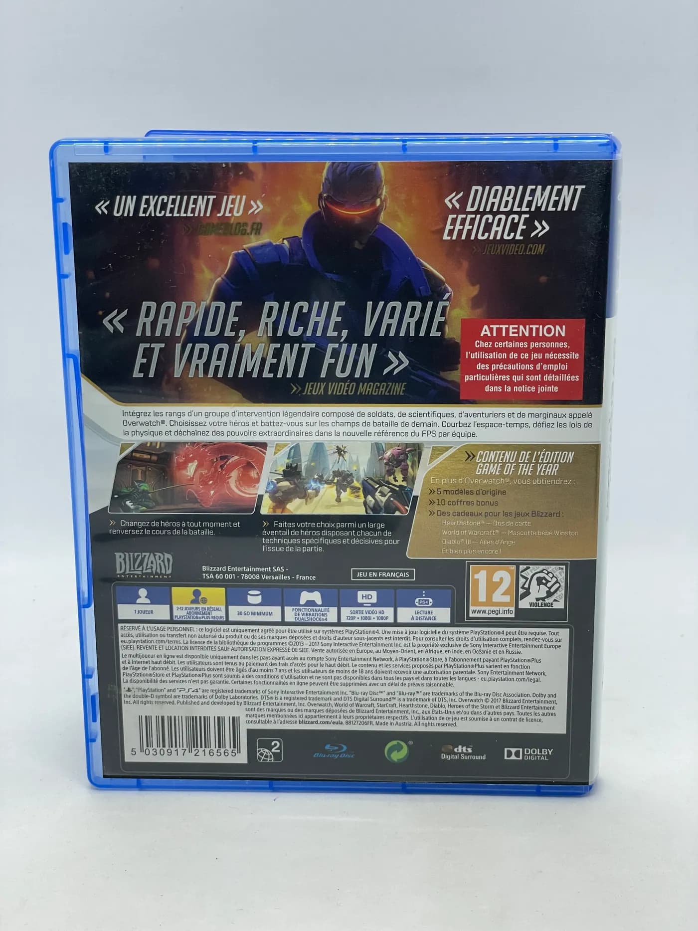 Overwatch Game of the Year PS4