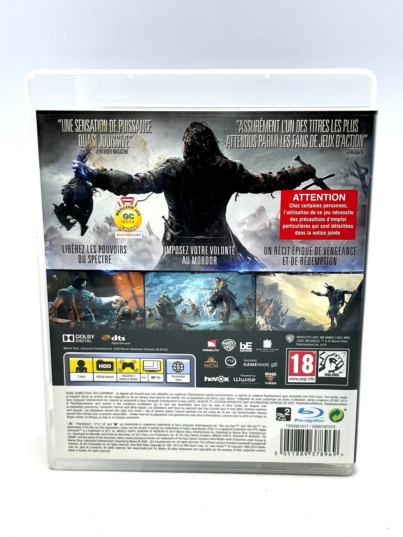 Middle-Earth Shadow of Mordor PS3