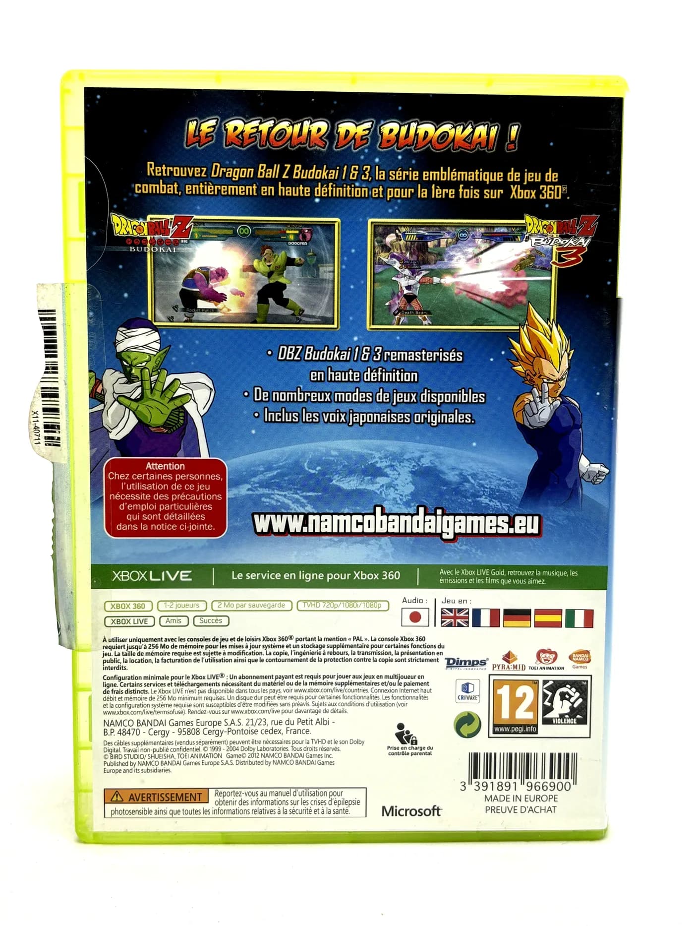 Dragonball Z Budokai HD Collection Xbox 360