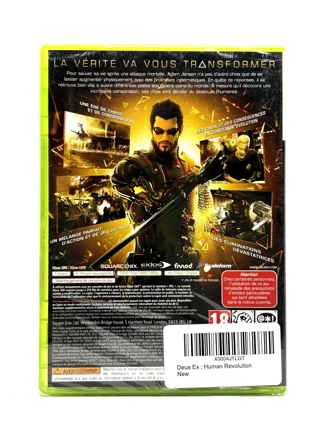 Deus Ex Human Revolution Xbox 360 (New and Sealed)