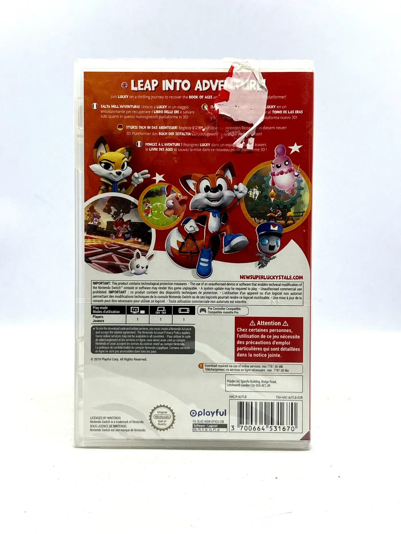 New Super Lucky's Tale Nintendo (Code in Foil)