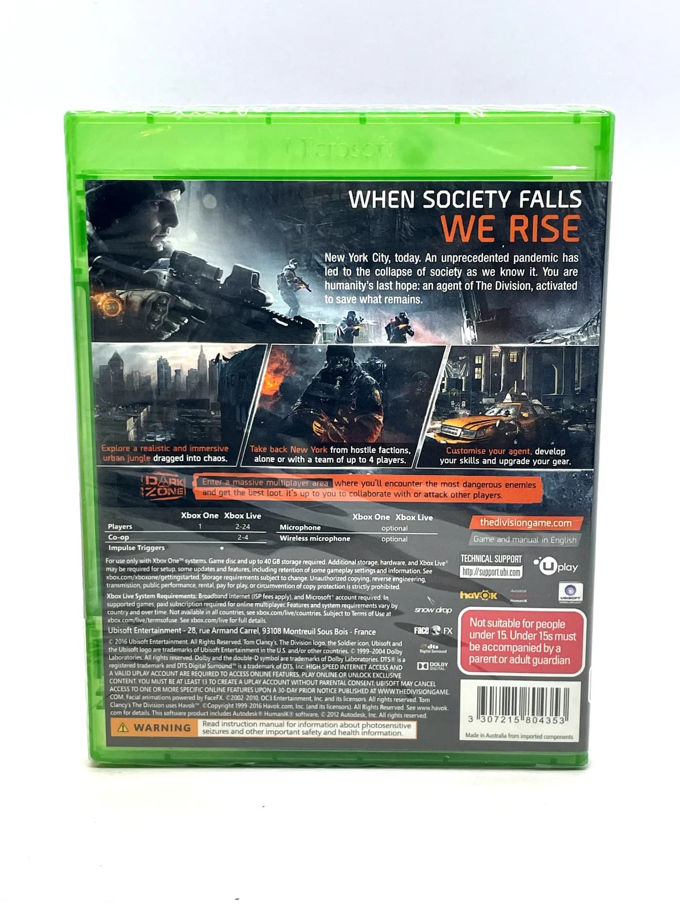 Tom Clancy's The Division Xbox One (New & Sealed)