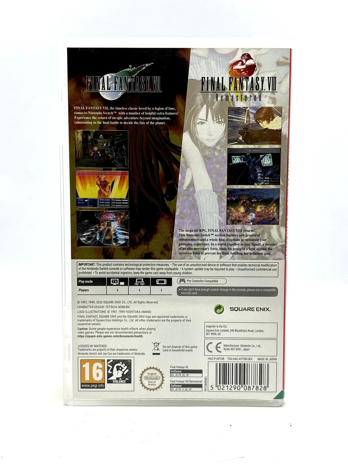 Final Fantasy VII & VIII Remastered Twin Pack Nintendo Switch