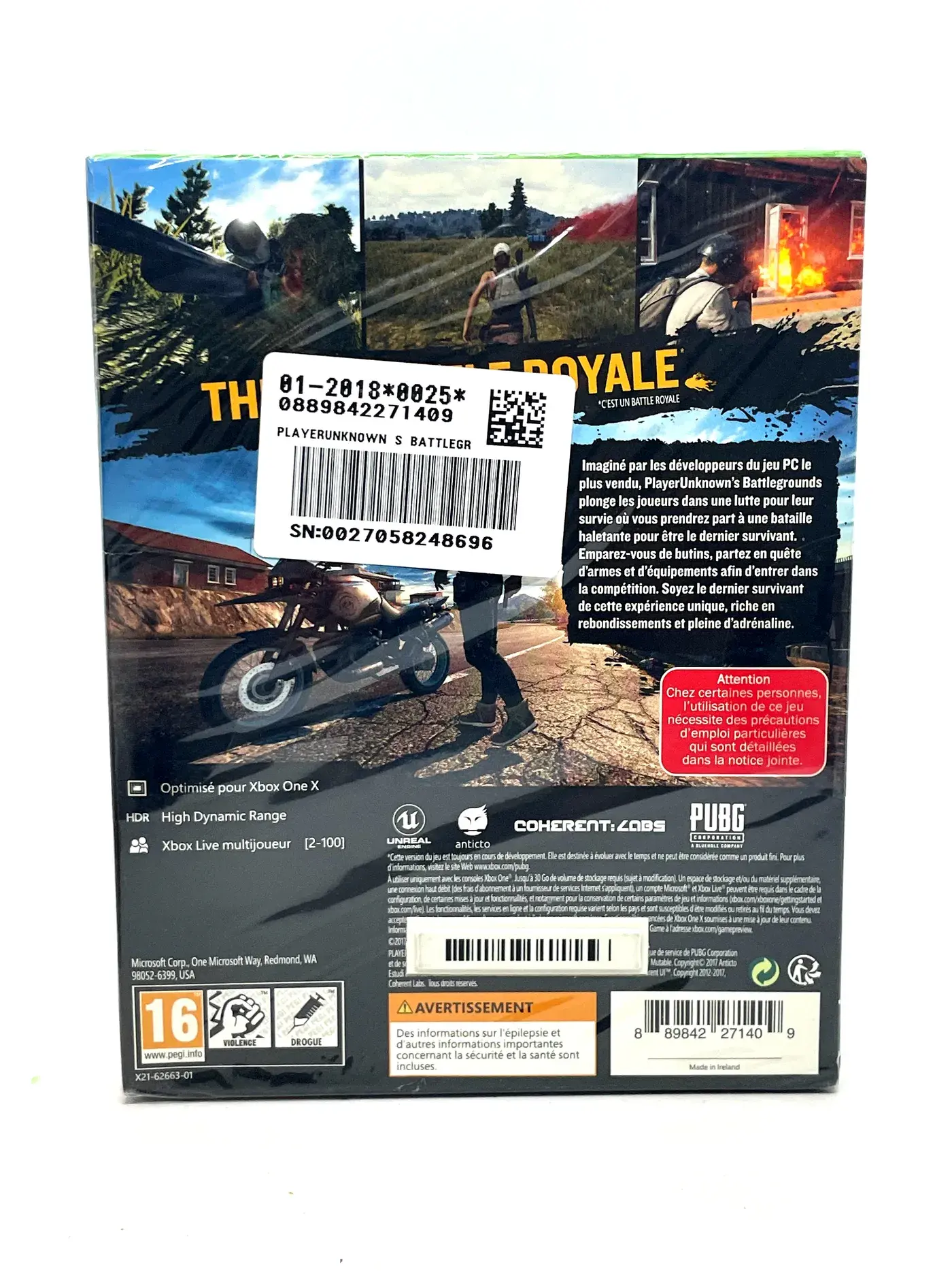 PlayerUnknown's Battlegrounds Xbox One (New & Sealed)