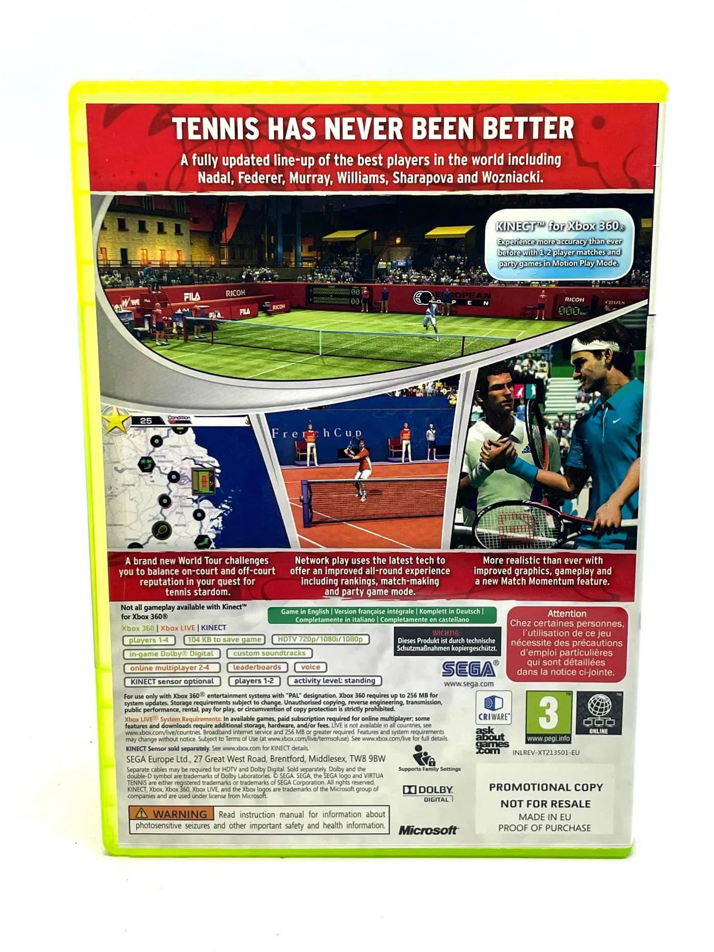 Virtua Tennis 4 PROMO Xbox 360