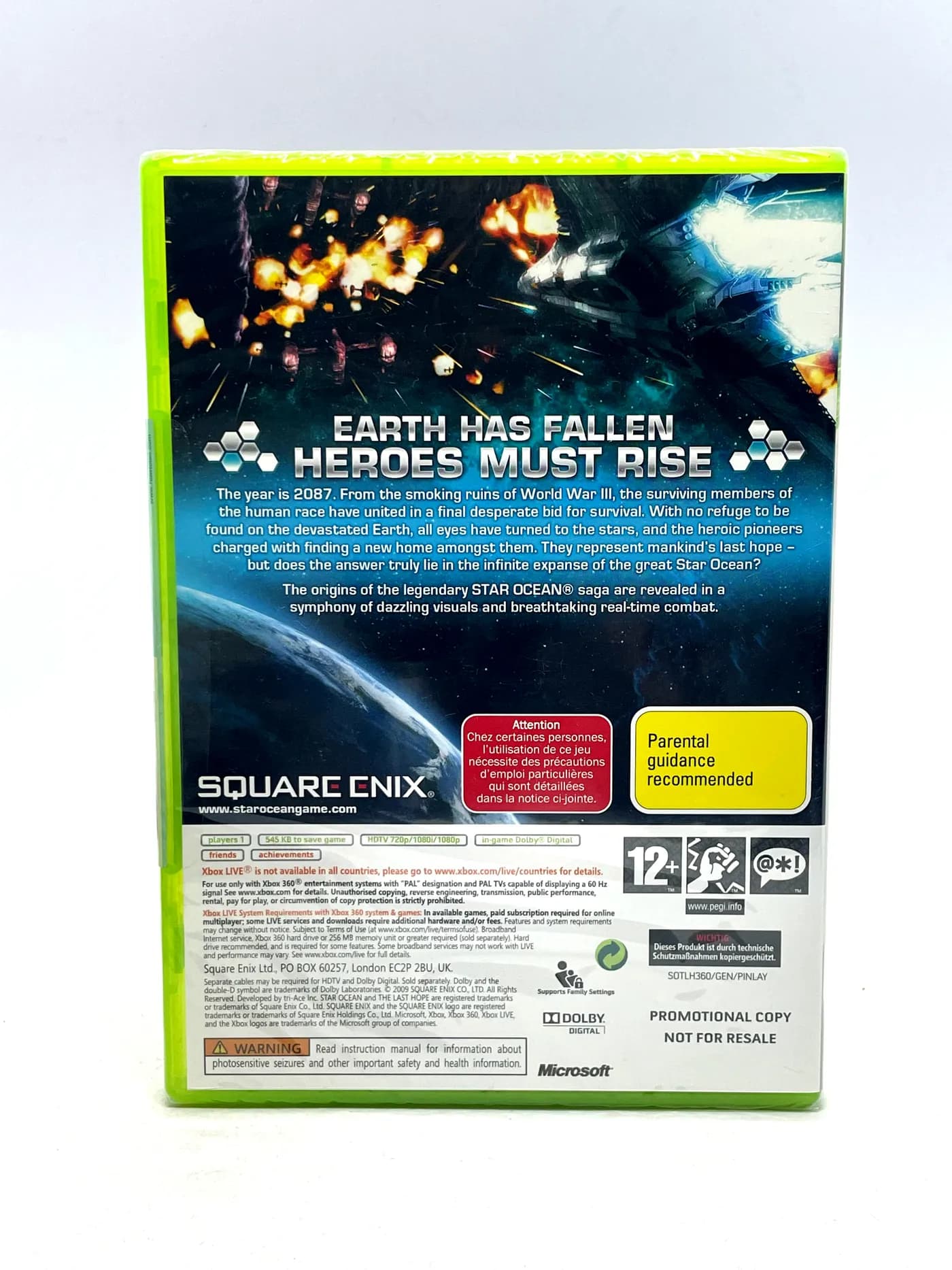 Star Ocean The Last Hope PROMO Xbox 360 (New & Sealed)