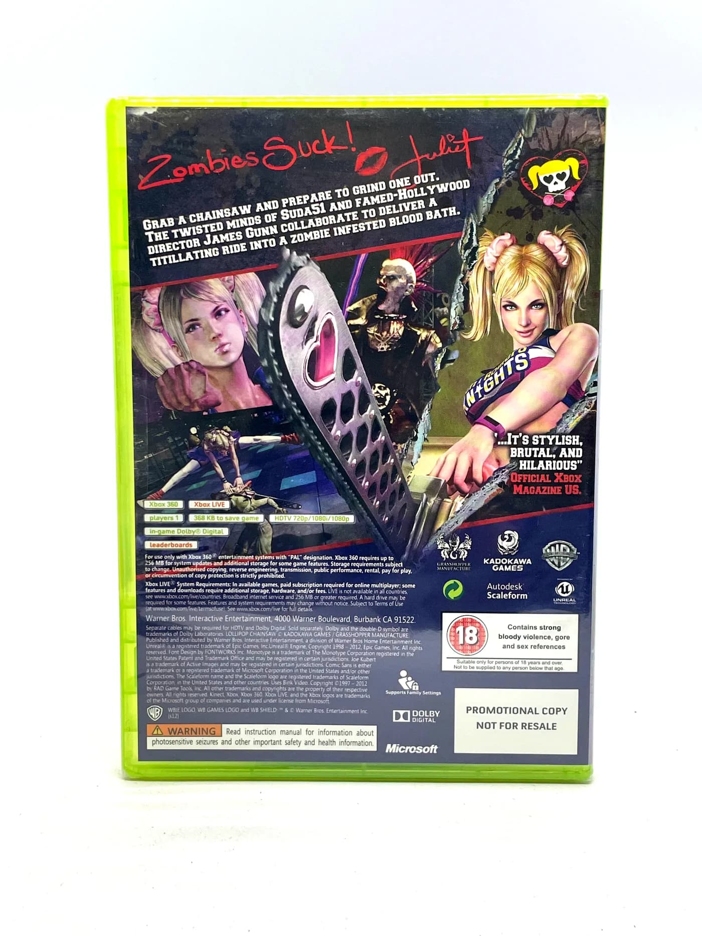 Lollipop Chainsaw PROMO Xbox 360 (New and Sealed)