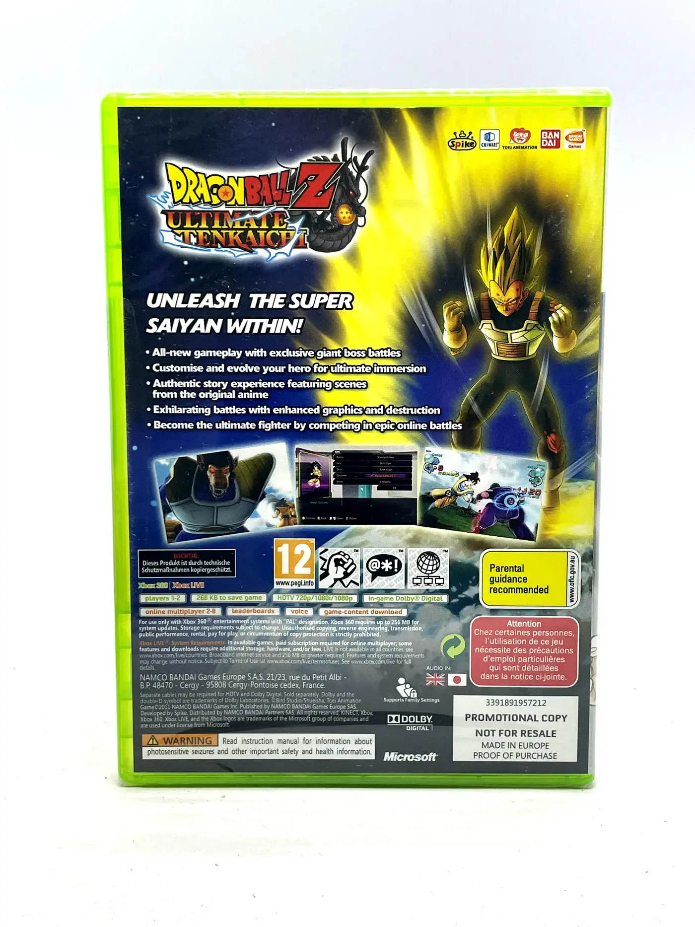 Dragon Ball Z Ultimate Tenkaichi PROMO Xbox 360 (New & Sealed)