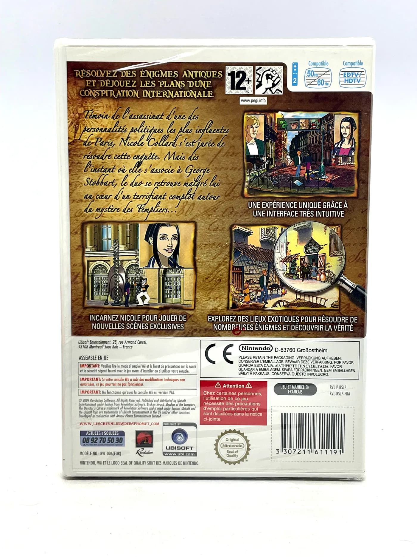 Broken Sword Shadow Of The Templars Nintendo Wii (New & Sealed)