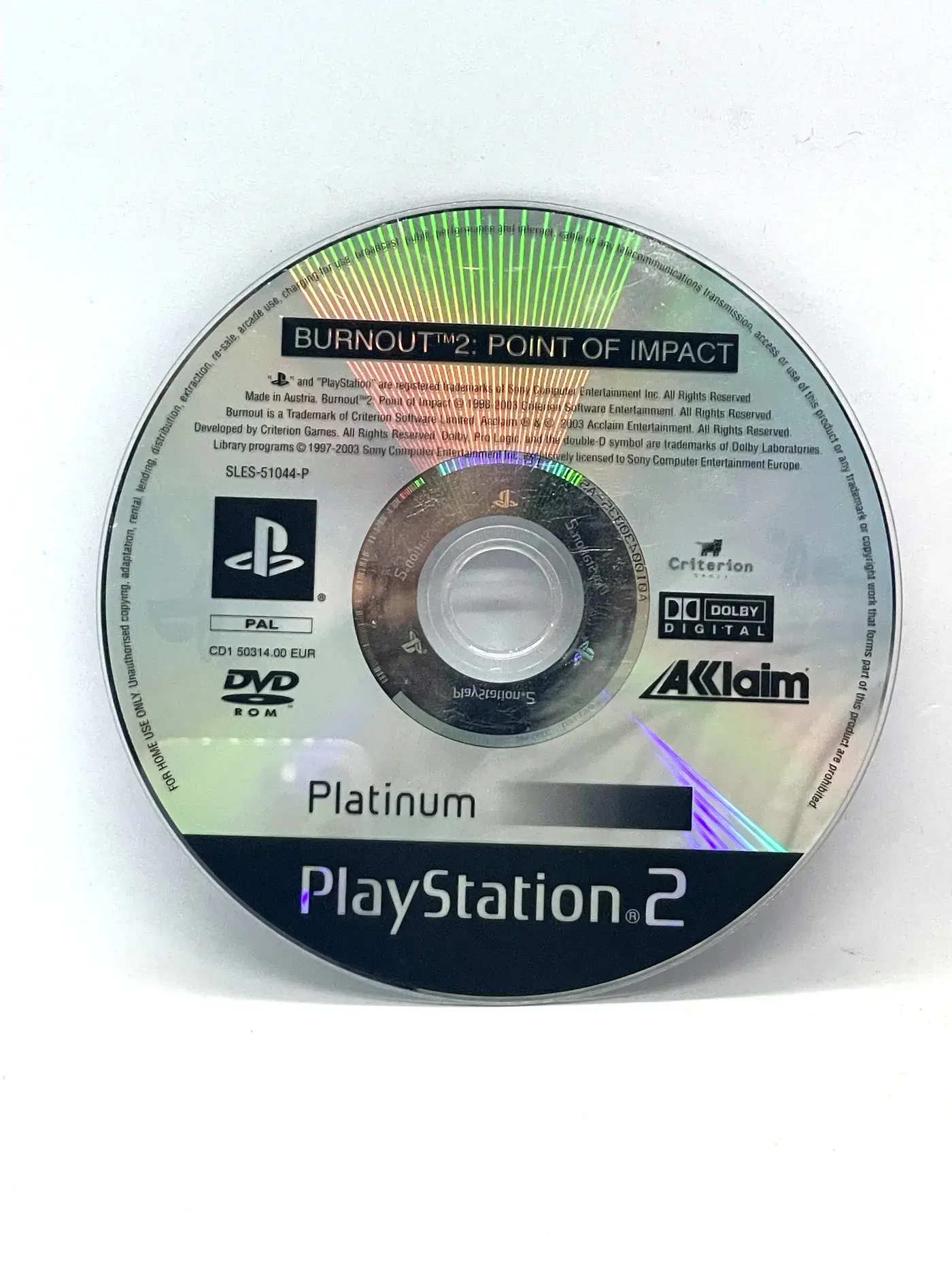 Burnout 2 Point of Impact PS2 (game only)