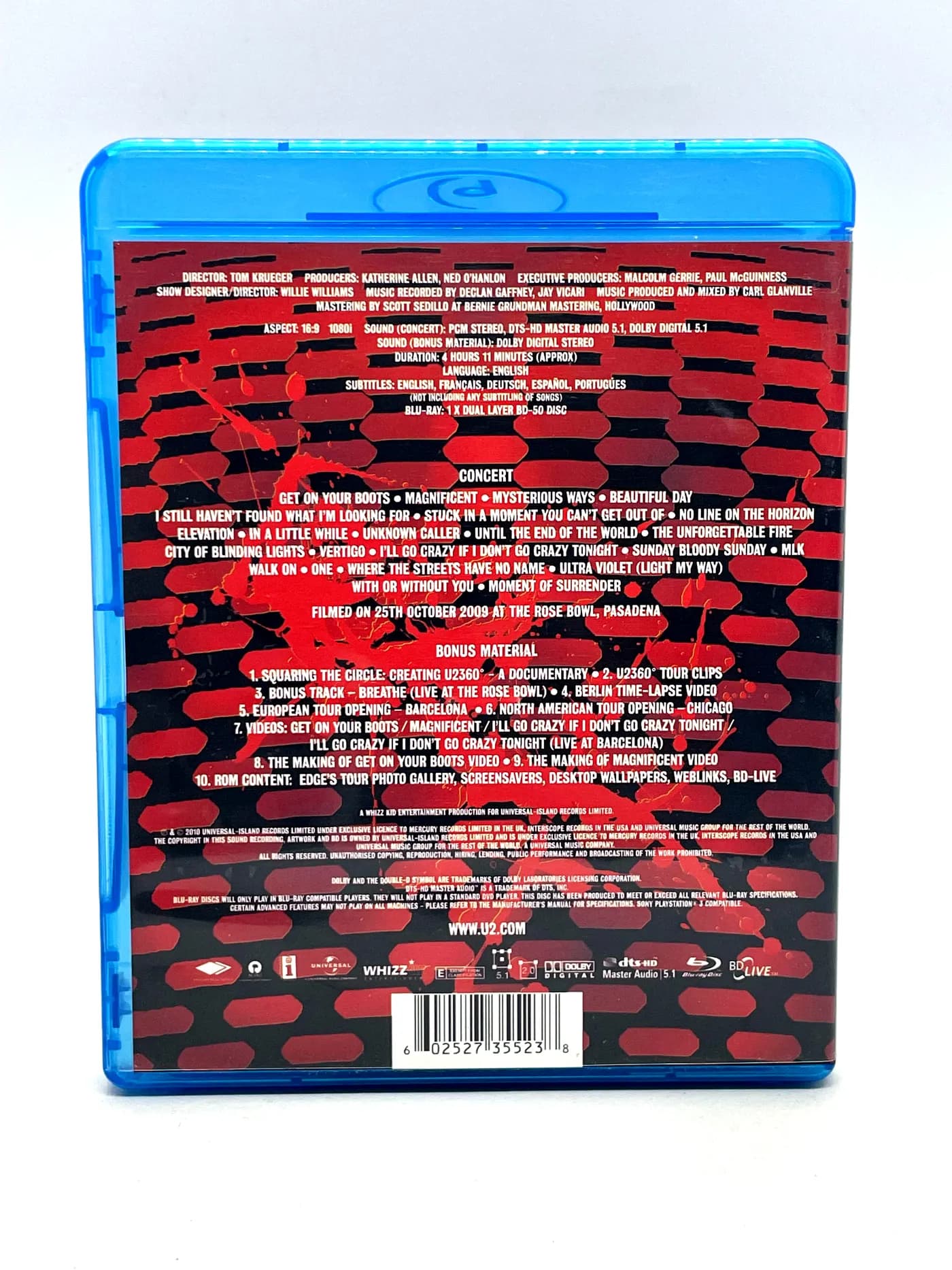 U2 360 At the Rose Bowl Blu-Ray