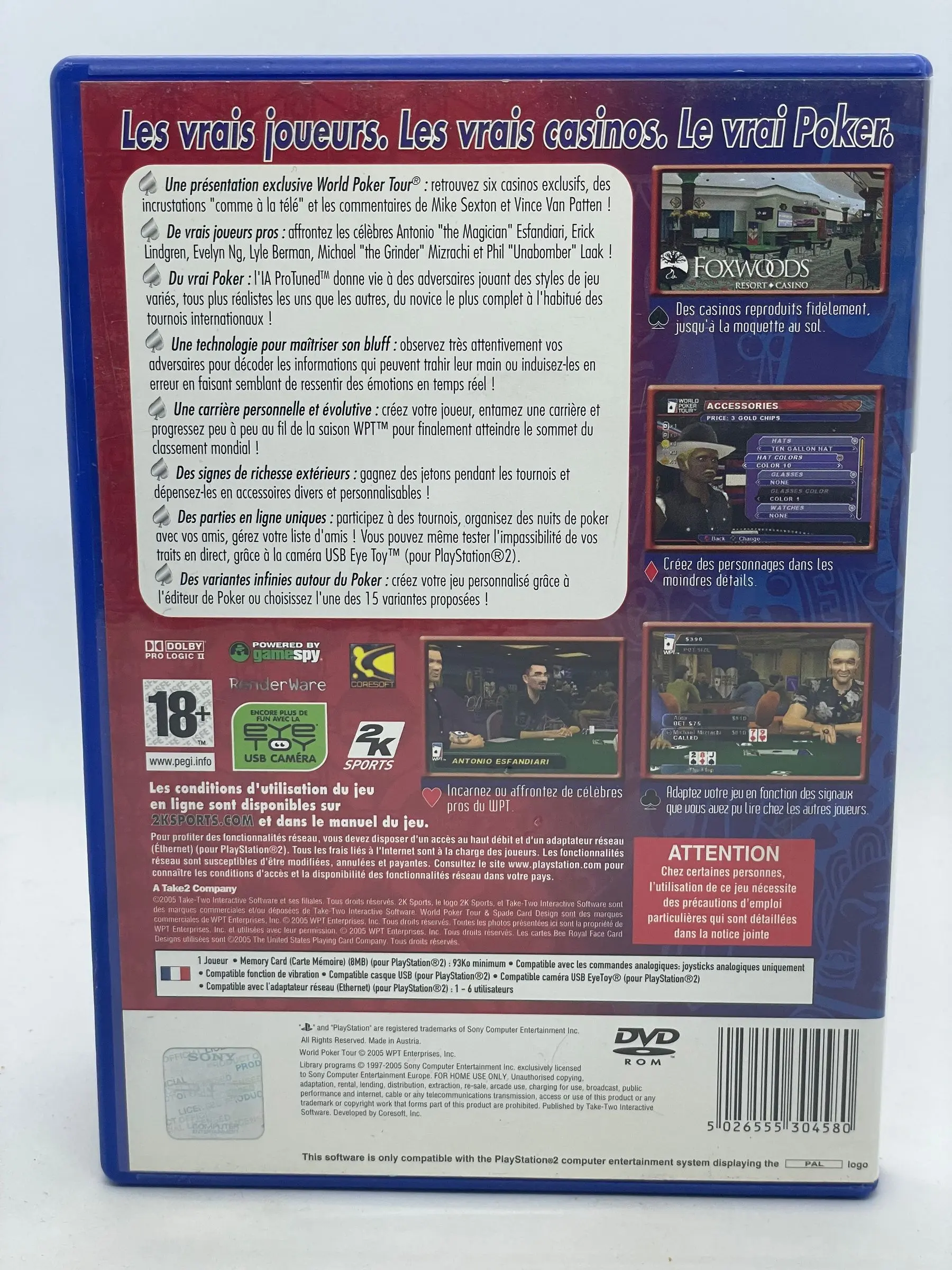 World Poker Tour PS2