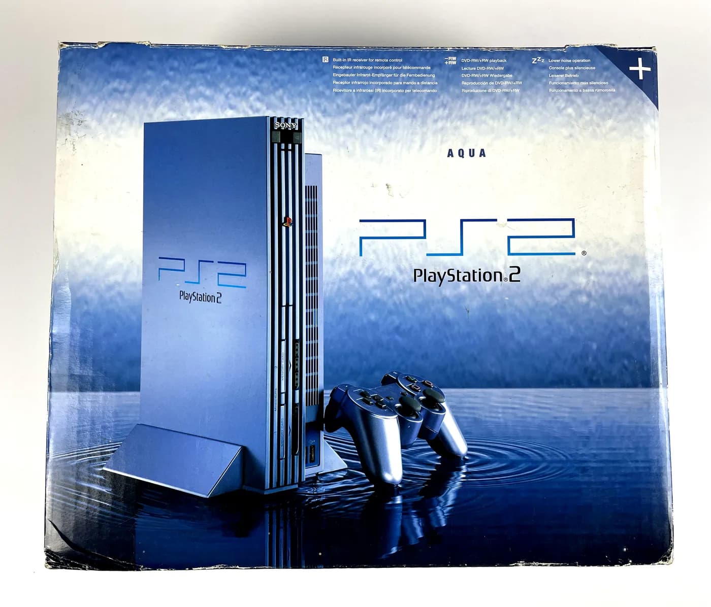 PlayStation 2 PS2 Aqua Blue SCPH-50004 Console Complete