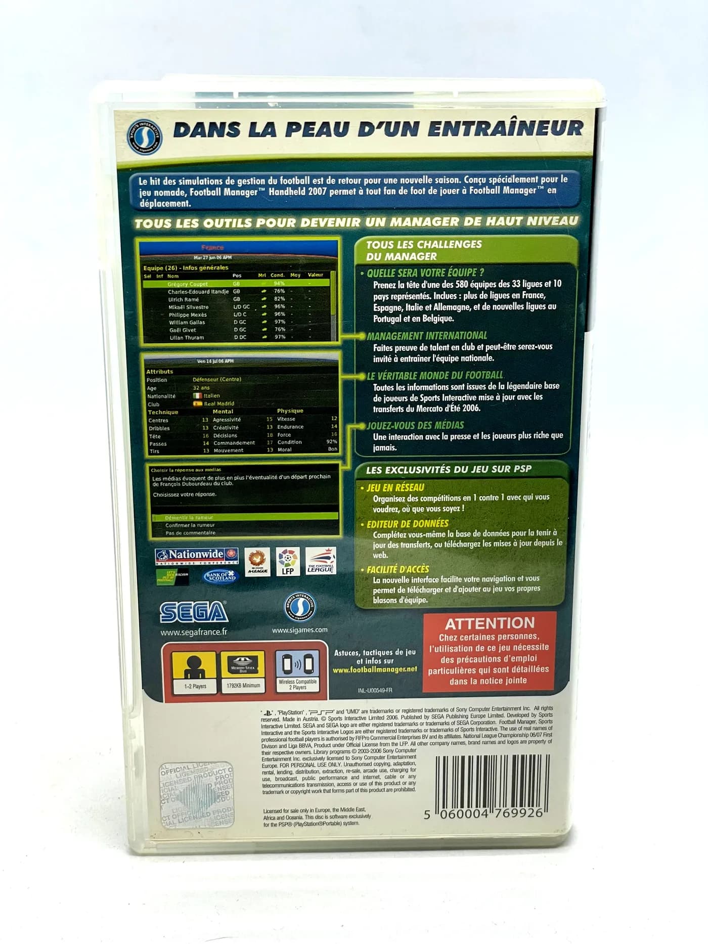 Football Manager Handheld 2007 PSP