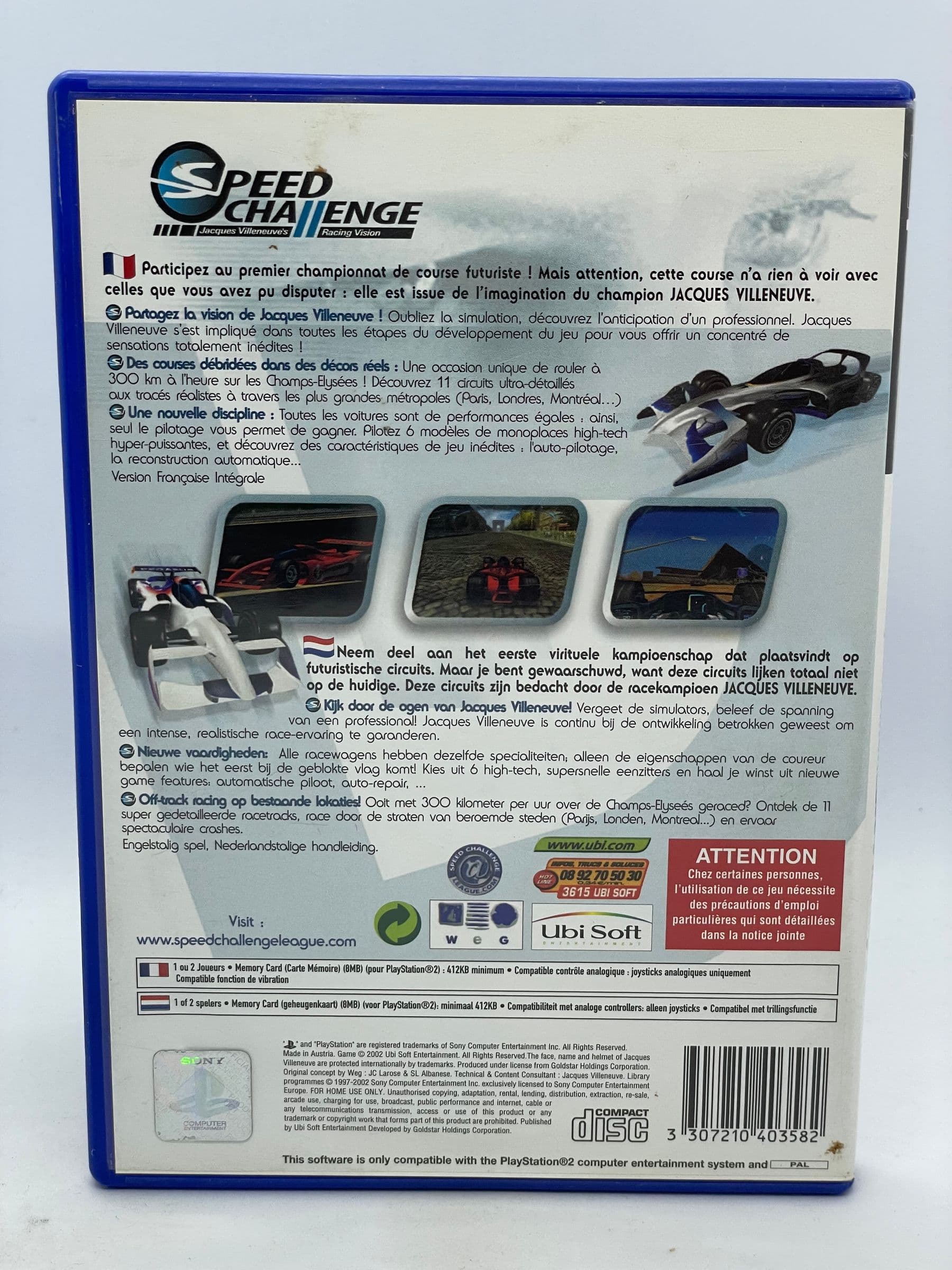 Speed Challenge Jacques Villeneuve's Racing Vision PS2