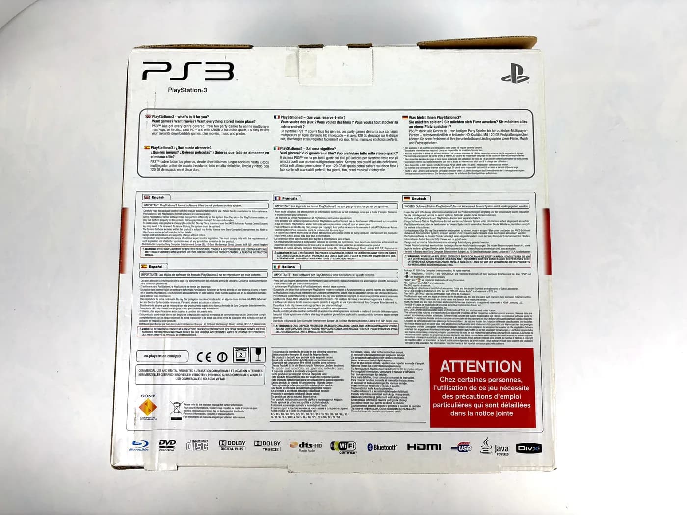 PlayStation 3 CECH-2504A 160GB Console + Cardboard Set