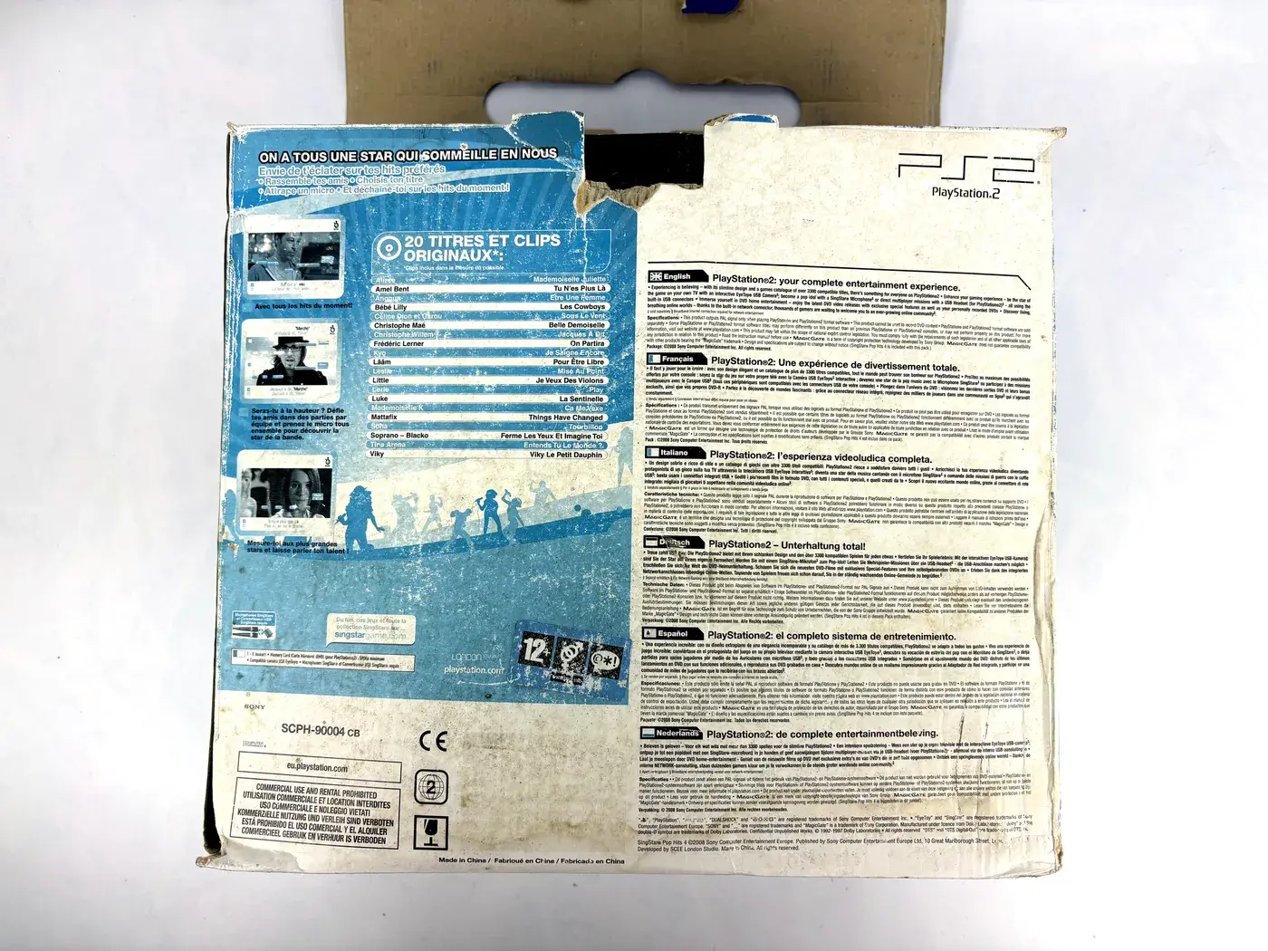 PlayStation 2 PS2 Slim Console Singstar Pop Hits 4 Pack SCPH-90004 Set