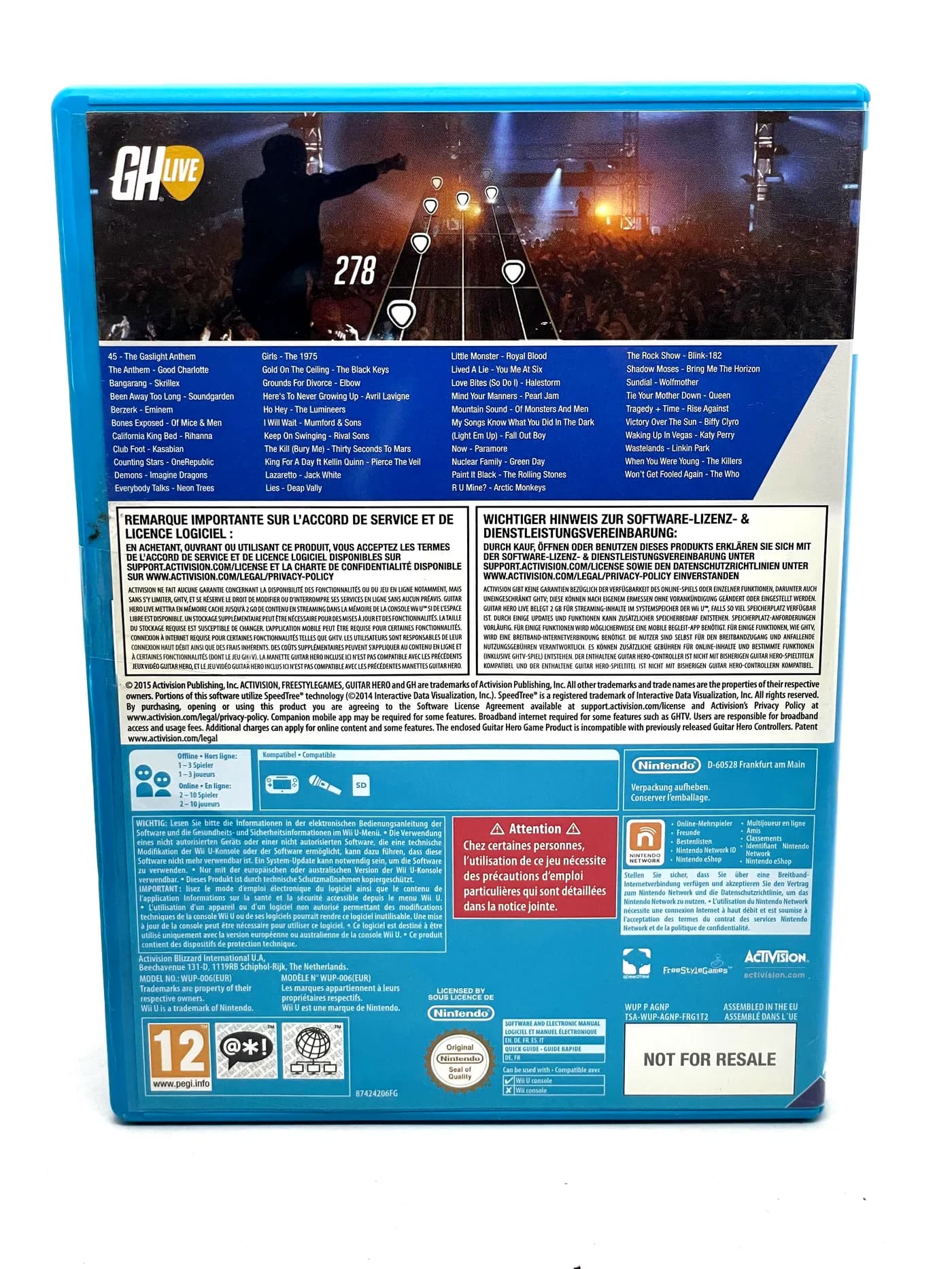 Guitar Hero Live Nintendo Wii U