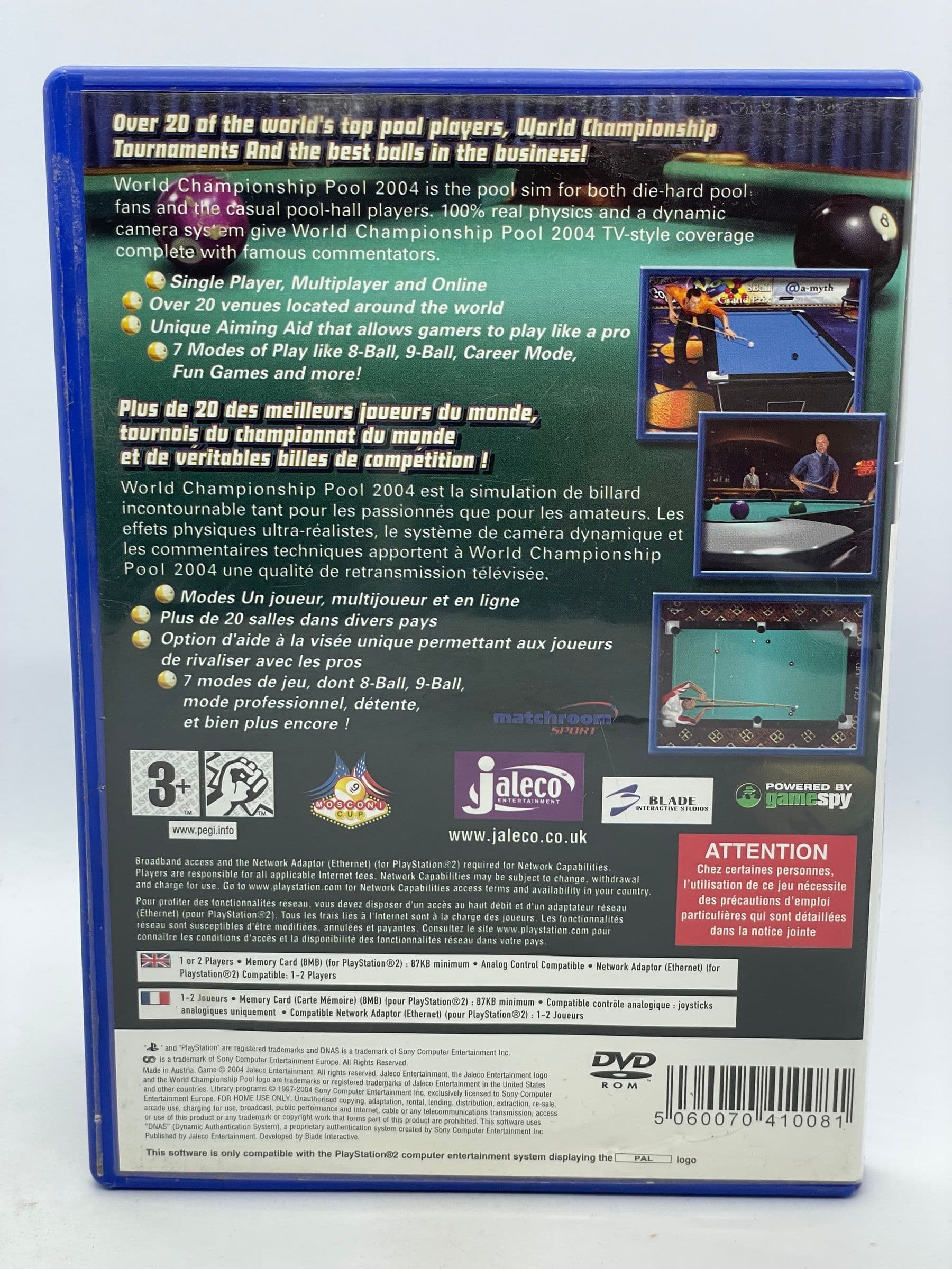 World Championship Pool 2004 PS2