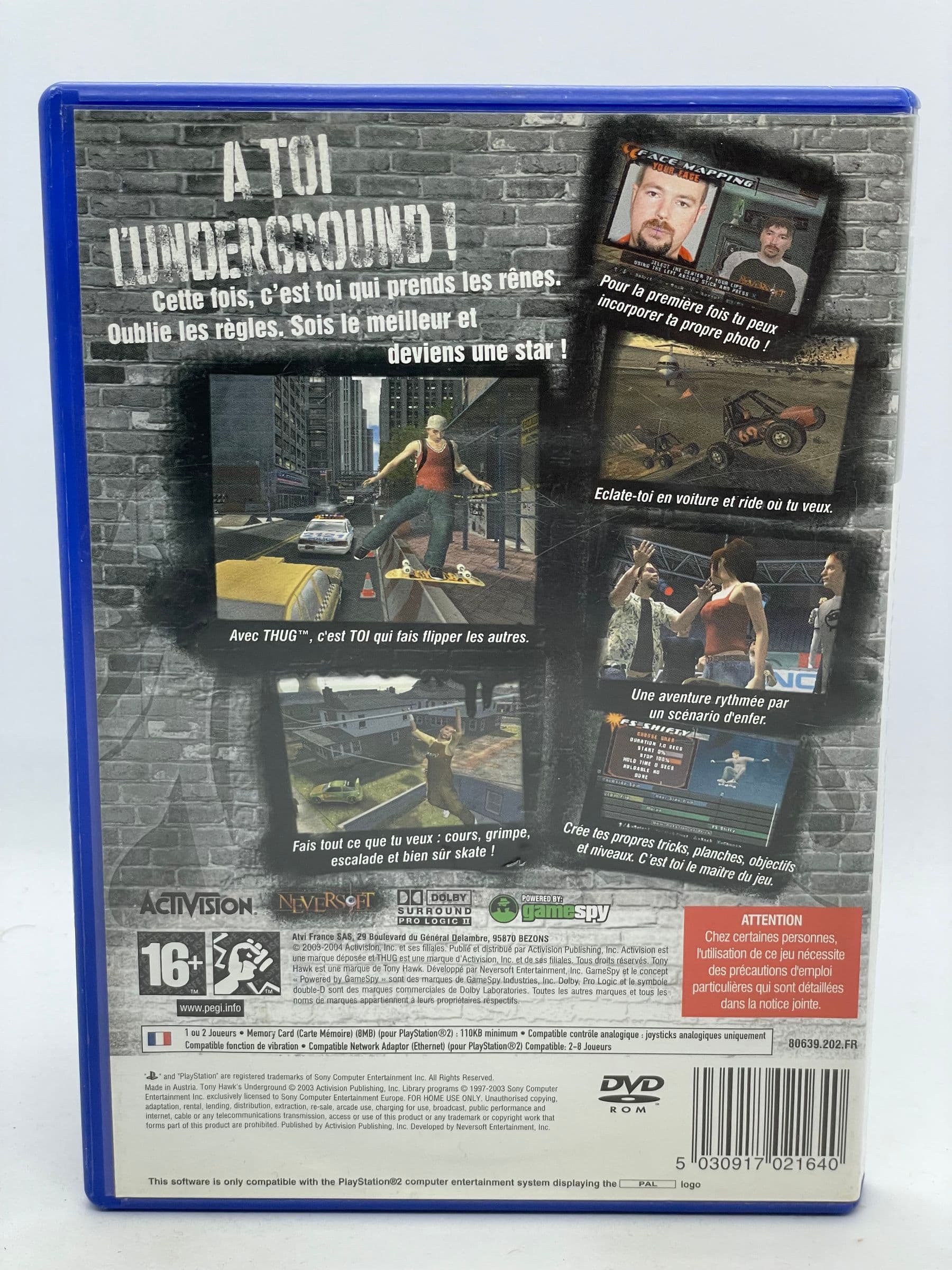 Tony Hawk's Underground PS2 (FR)