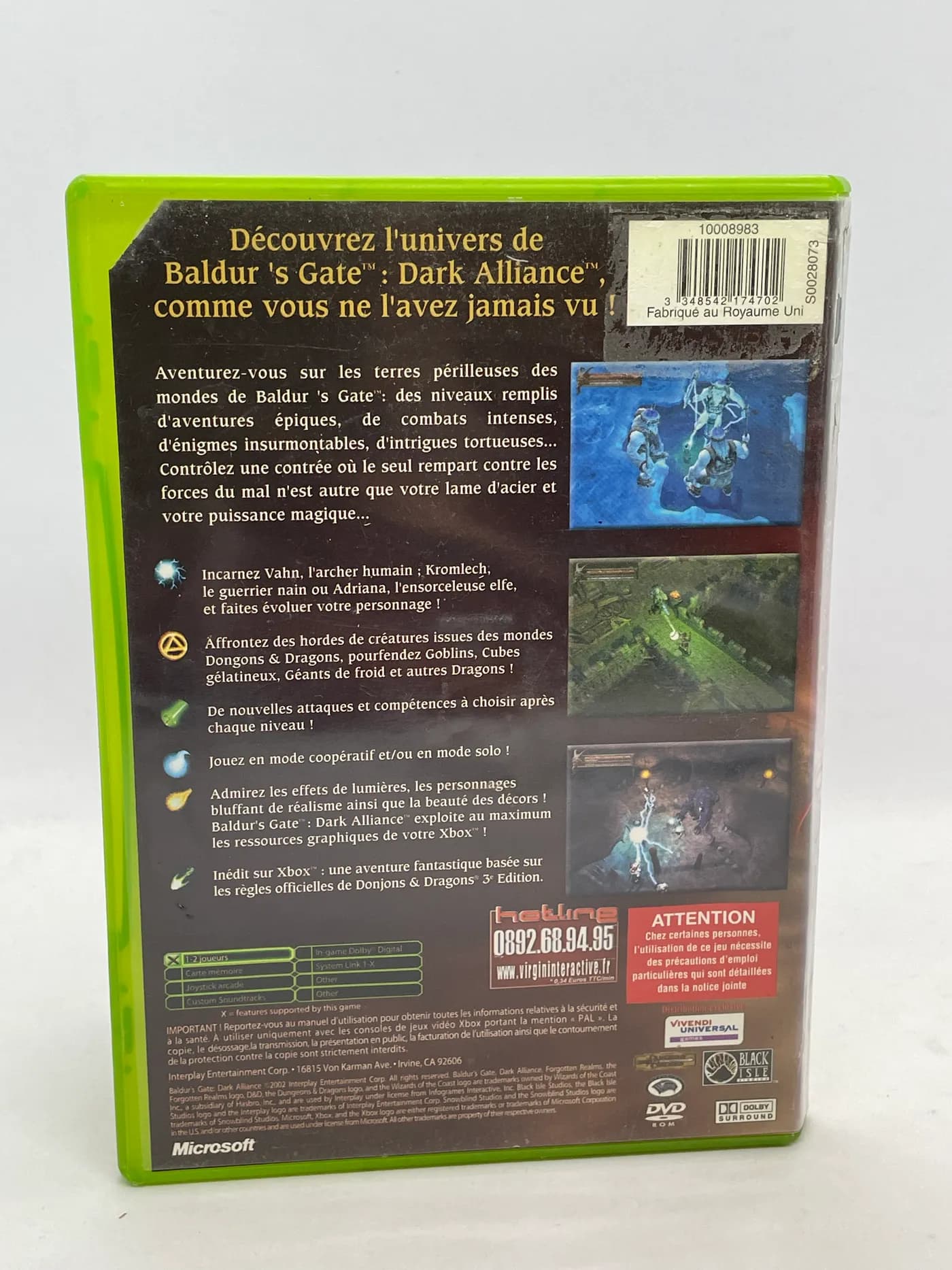 Baldur's Gate Dark Alliance Xbox